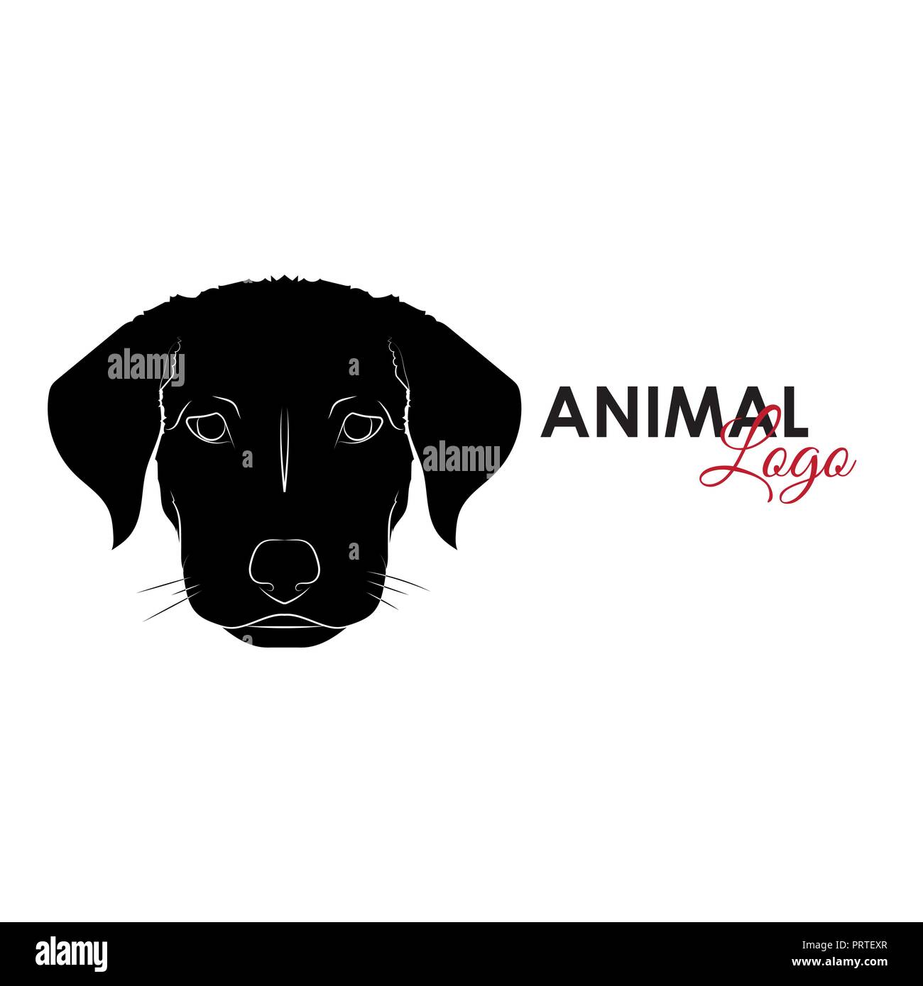 Kopf hund welpe Symbol Symbol logo Vector Illustration Stock Vektor