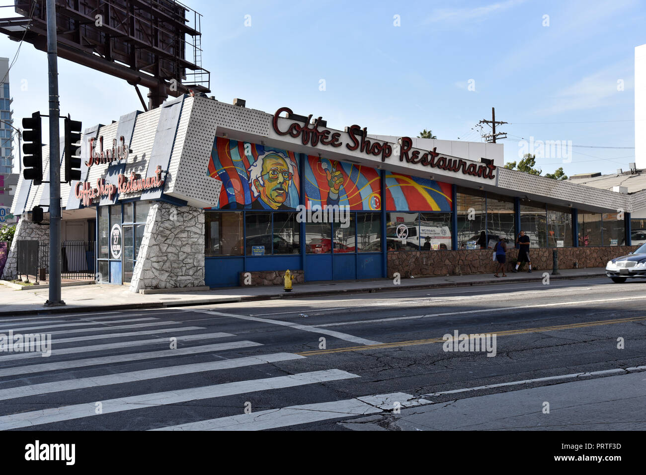 Johnie's Coffee Shop Restaurant ist nicht mehr öffnen, aber routinemäßig als Film Standort verwendet werden. Es ist ein Los Angeles Sehenswürdigkeiten und berühmten Beispiel Stockfoto