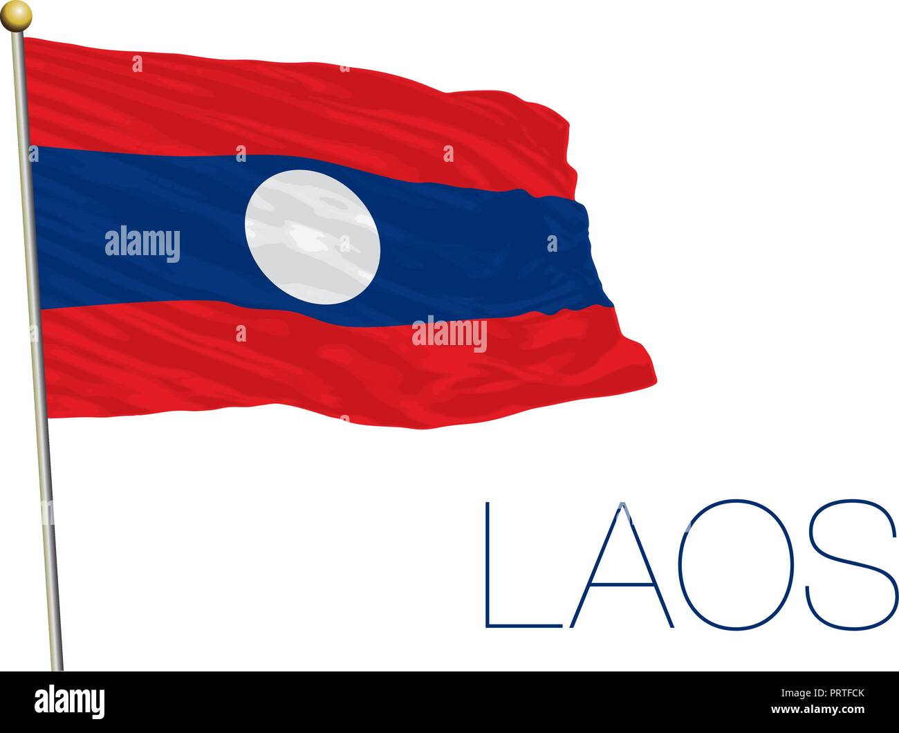 LAOS offizielle Flagge, Vector Illustration Stock Vektor