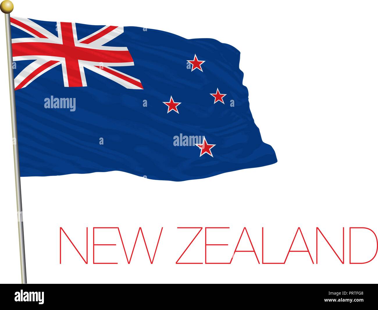 Neuseeland offizielle Flagge, Vector Illustration Stock Vektor