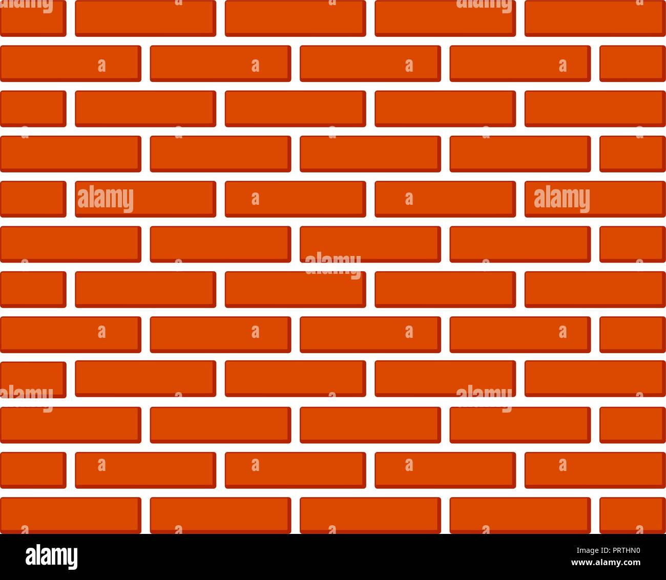 Bunte cartoon brick wall Stock Vektor