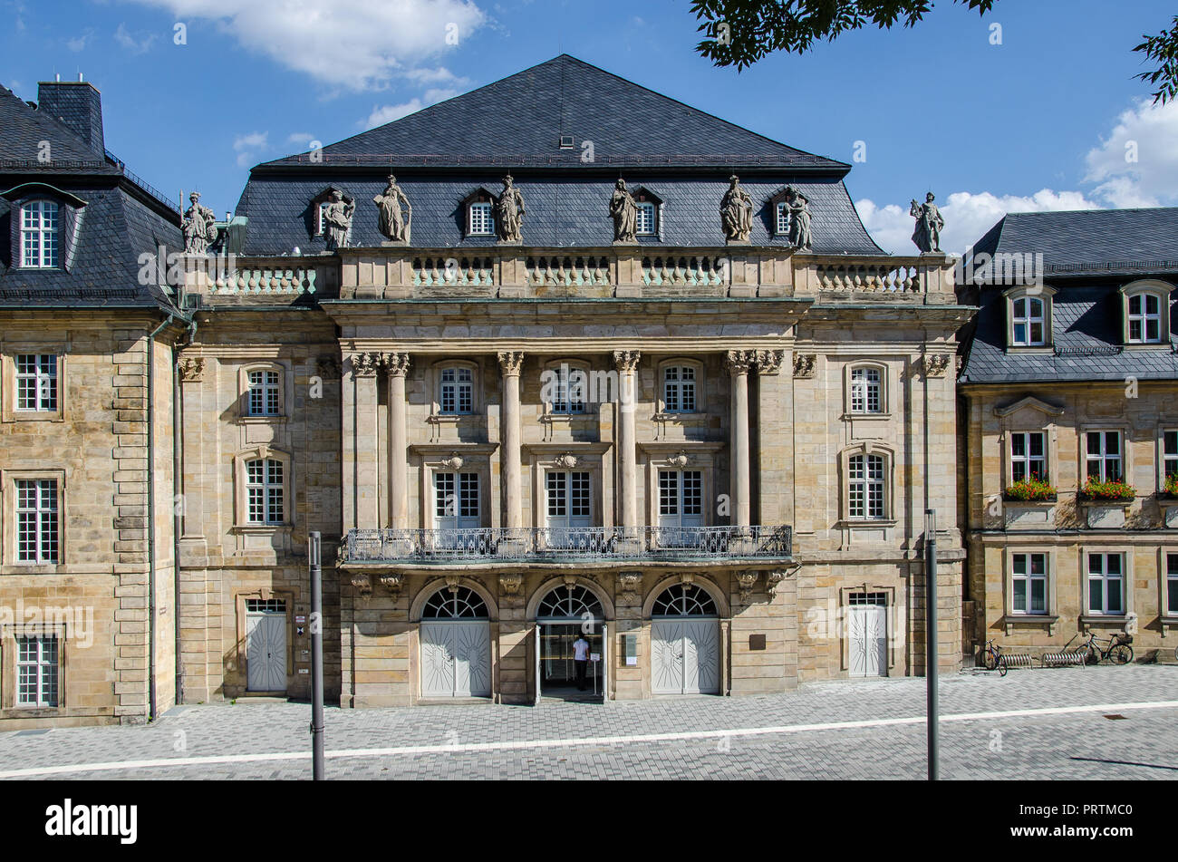 Bayreuth ist eine Stadt, die Historisch gewachsen als Markgräfliche Residenz und ist inzwischen weltberühmt, weil der Richard Wagner Festival. Stockfoto