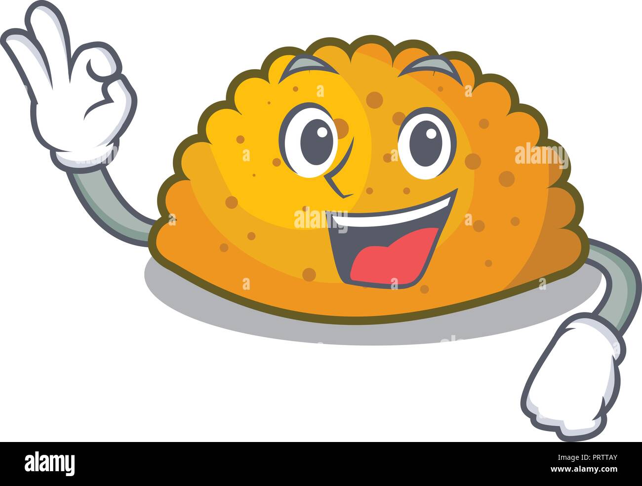 Okay Lecker Gebratene Frikadellen Auf Platte Cartoon Vektor