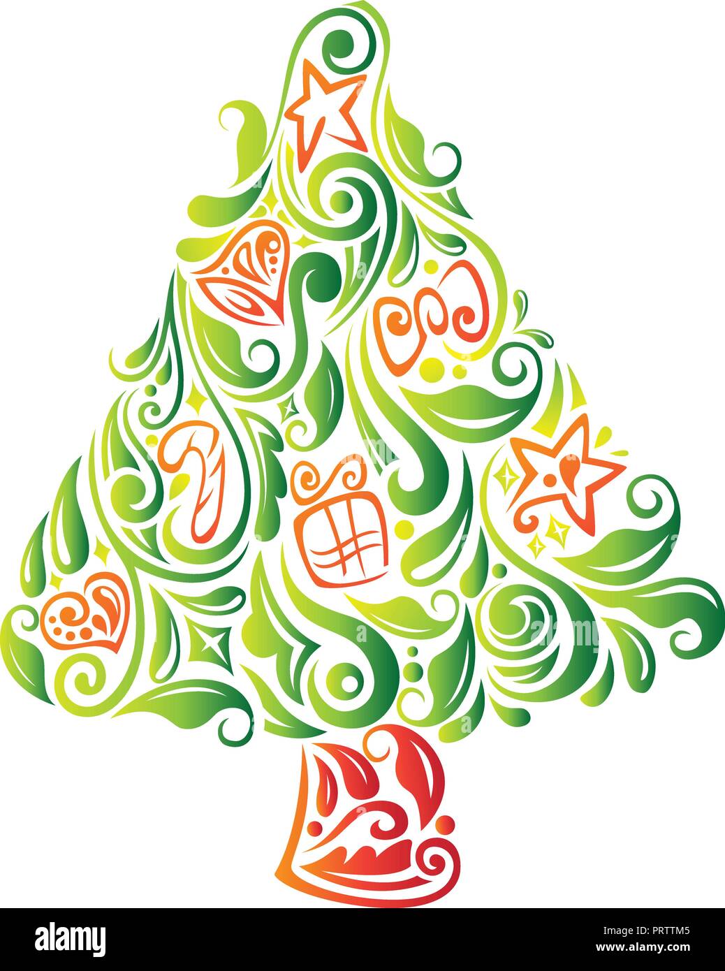 Ein Vektor Illustration der Abstrakten schönen Weihnachtsbaum Stock Vektor