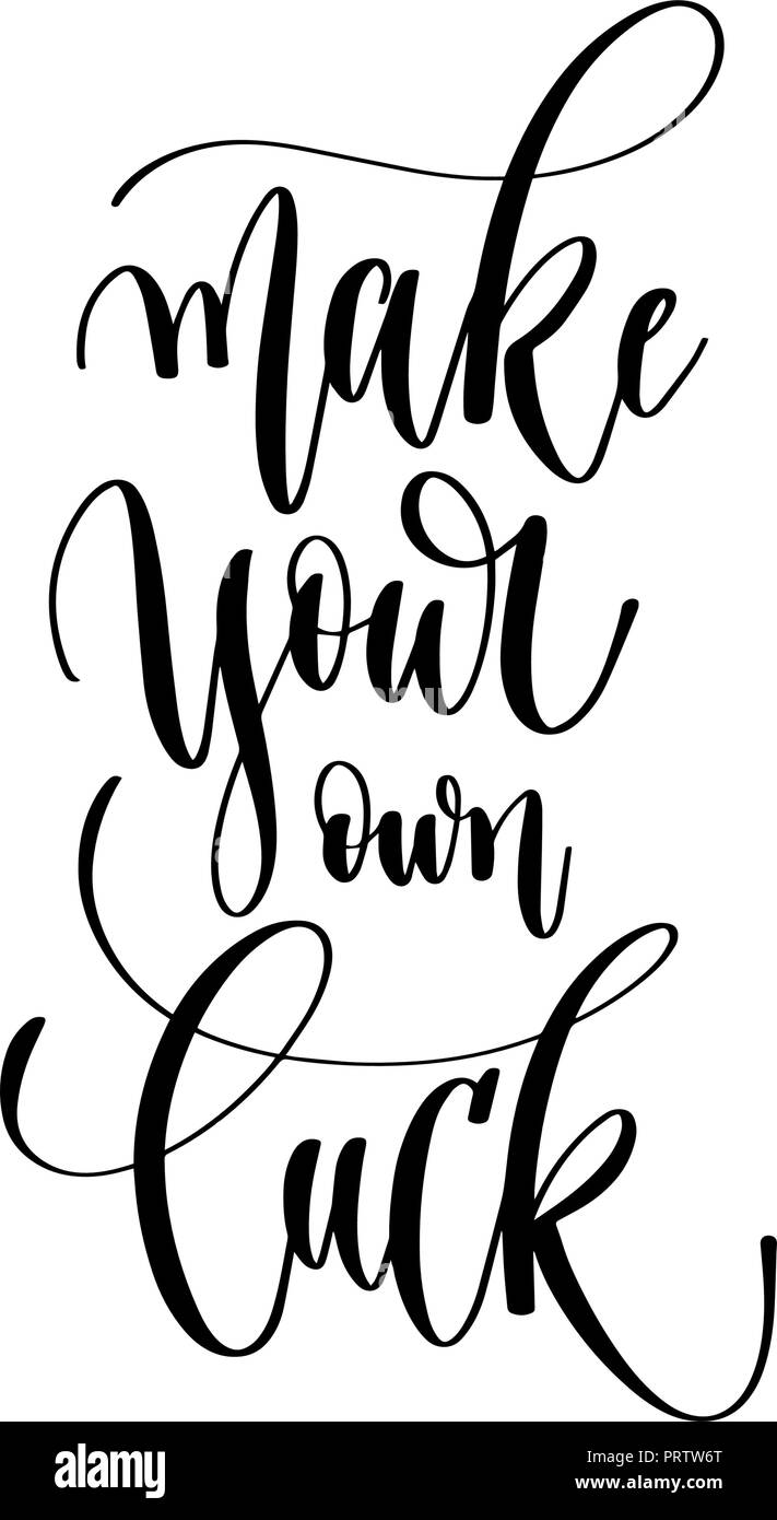 Bilden Sie Ihr eigenes Glück hand Schriftzug overlay Typografie element Stock Vektor