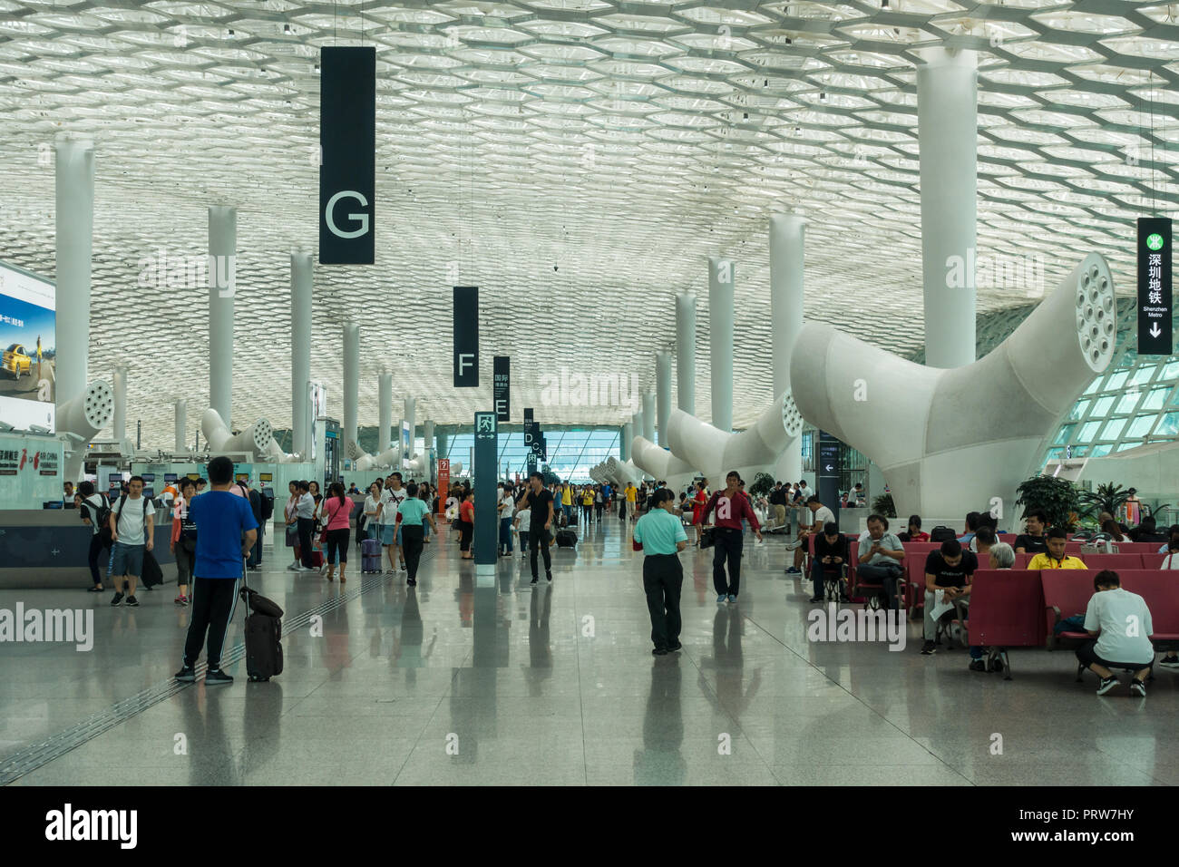 Flughafen Shenzhen in China. Stockfoto
