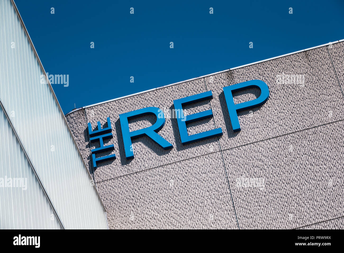 Die Rep, oder Repertory Theatre, Birmingham, Großbritannien Stockfoto