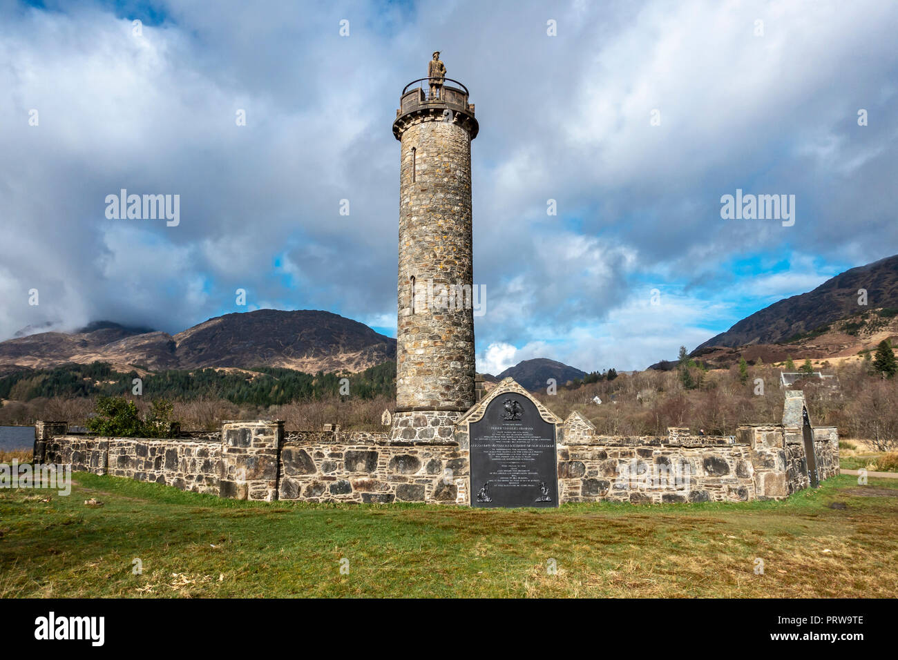 Prinz Charles Edward Denkmal am Glenfinnan in Highland West Highlands Schottland Großbritannien Stockfoto