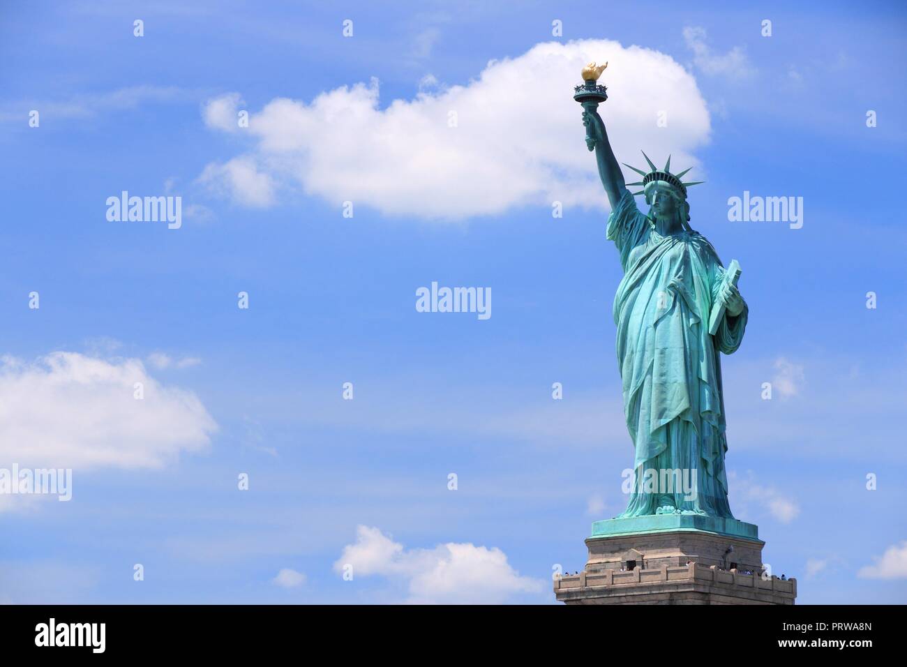 New York City, Vereinigte Staaten - die Freiheitsstatue. Stockfoto