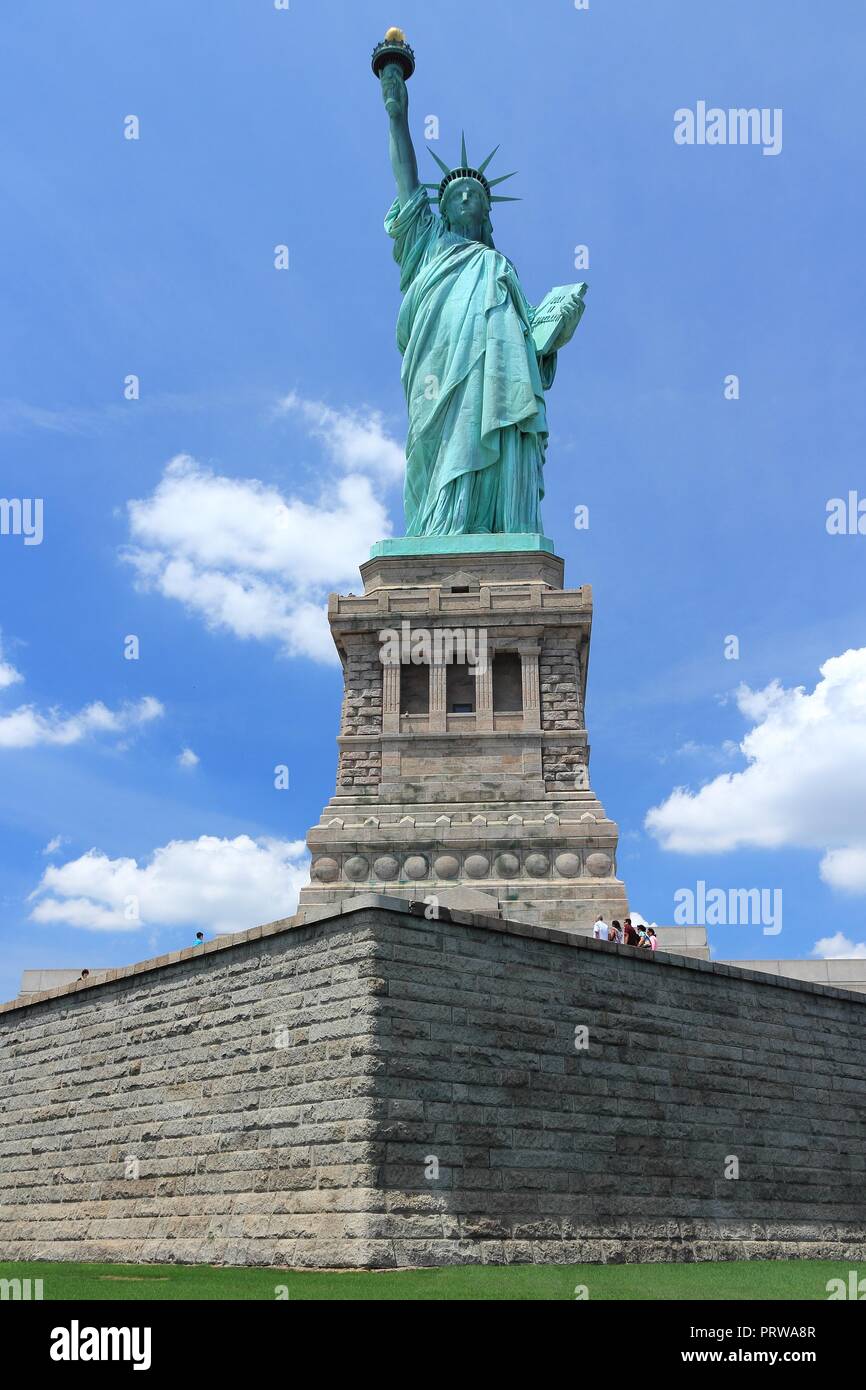 New York City, Vereinigte Staaten - die Freiheitsstatue. Stockfoto