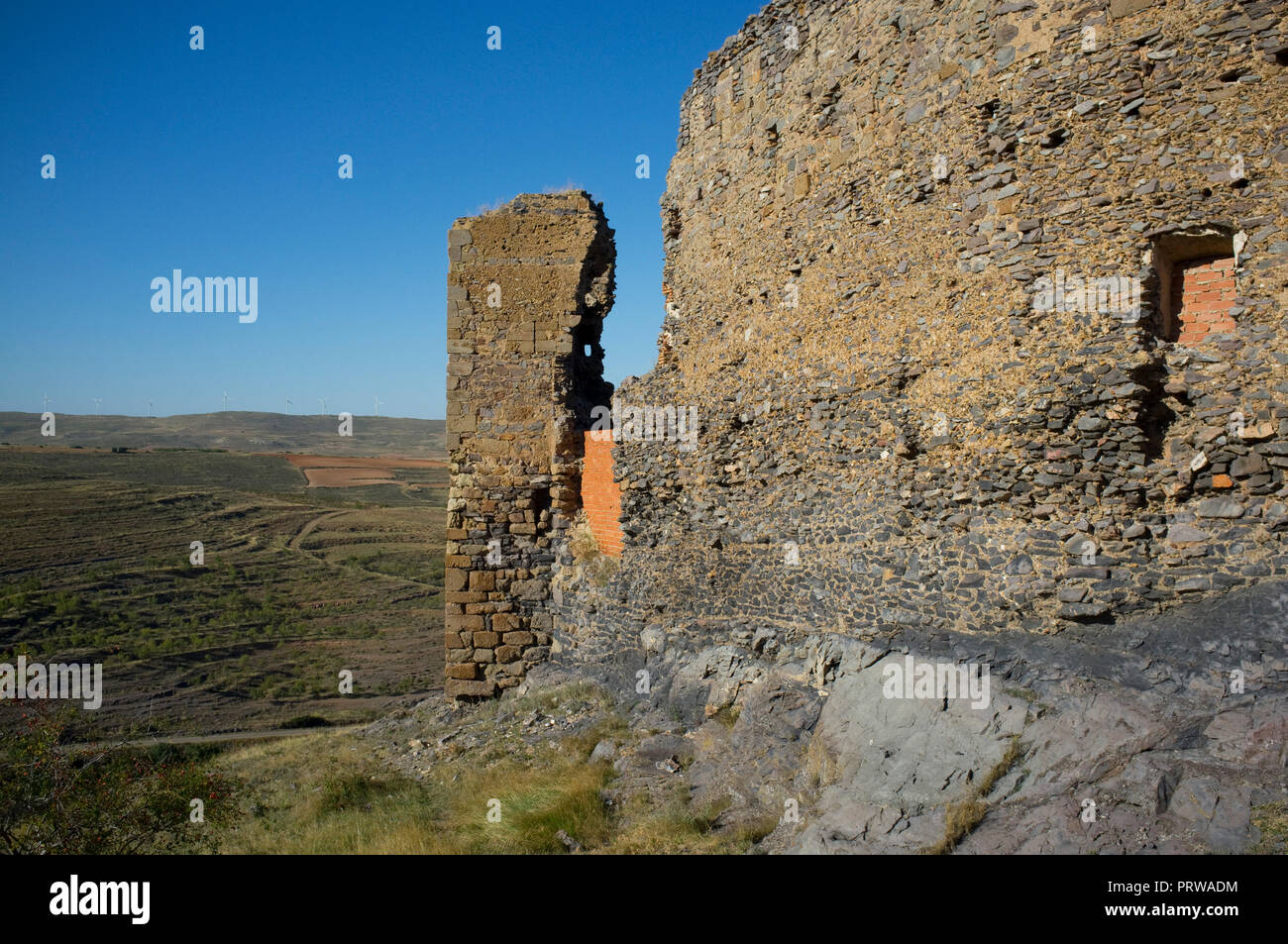 Schloss von Trasmoz in der Nähe von Moncayo Berges, in Zaragoza, Aragon, Spanien. Gustavo Adolfo Becquer Route. Stockfoto