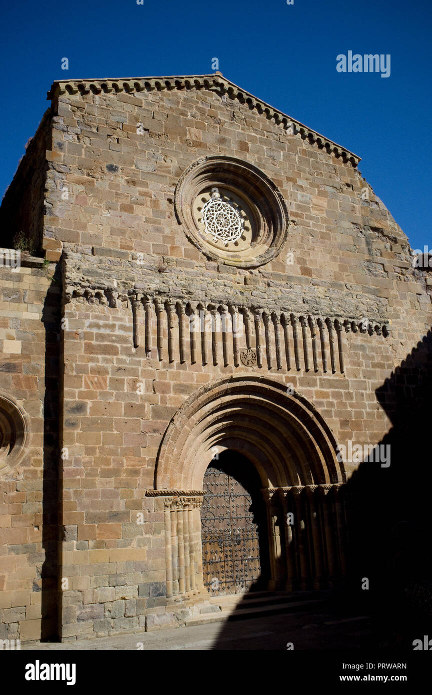 Königliches Kloster Santa Maria de Veruela, Zisterzienser Abtei in der Nähe von Vera de Moncayo, in Zaragoza, Aragon, Spanien. Gustavo Adolfo Becquer Route. Stockfoto