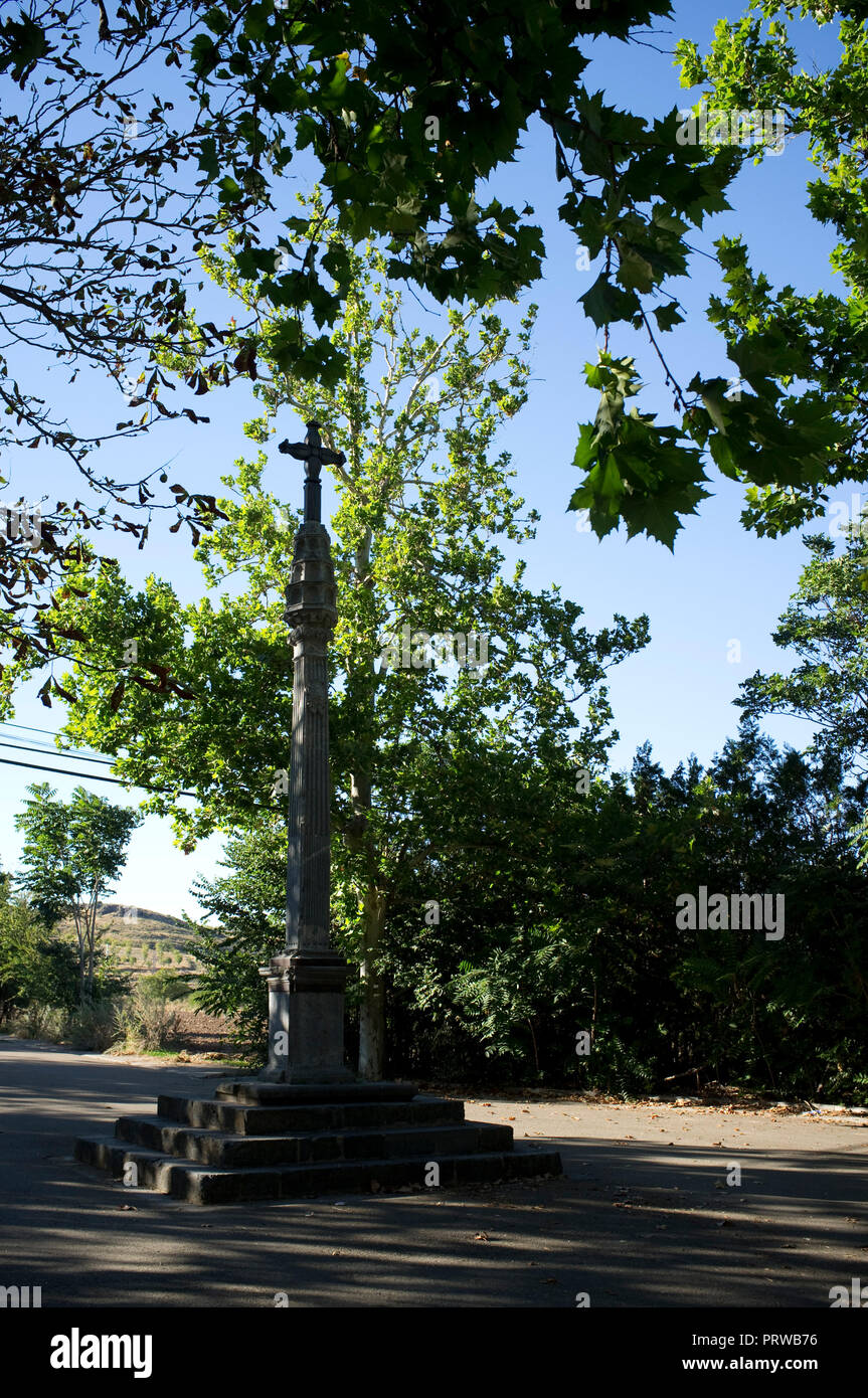 Königliches Kloster Santa Maria de Veruela, Zisterzienser Abtei in der Nähe von Vera de Moncayo, in Zaragoza, Aragon, Spanien. Gustavo Adolfo Becquer Route. Stockfoto