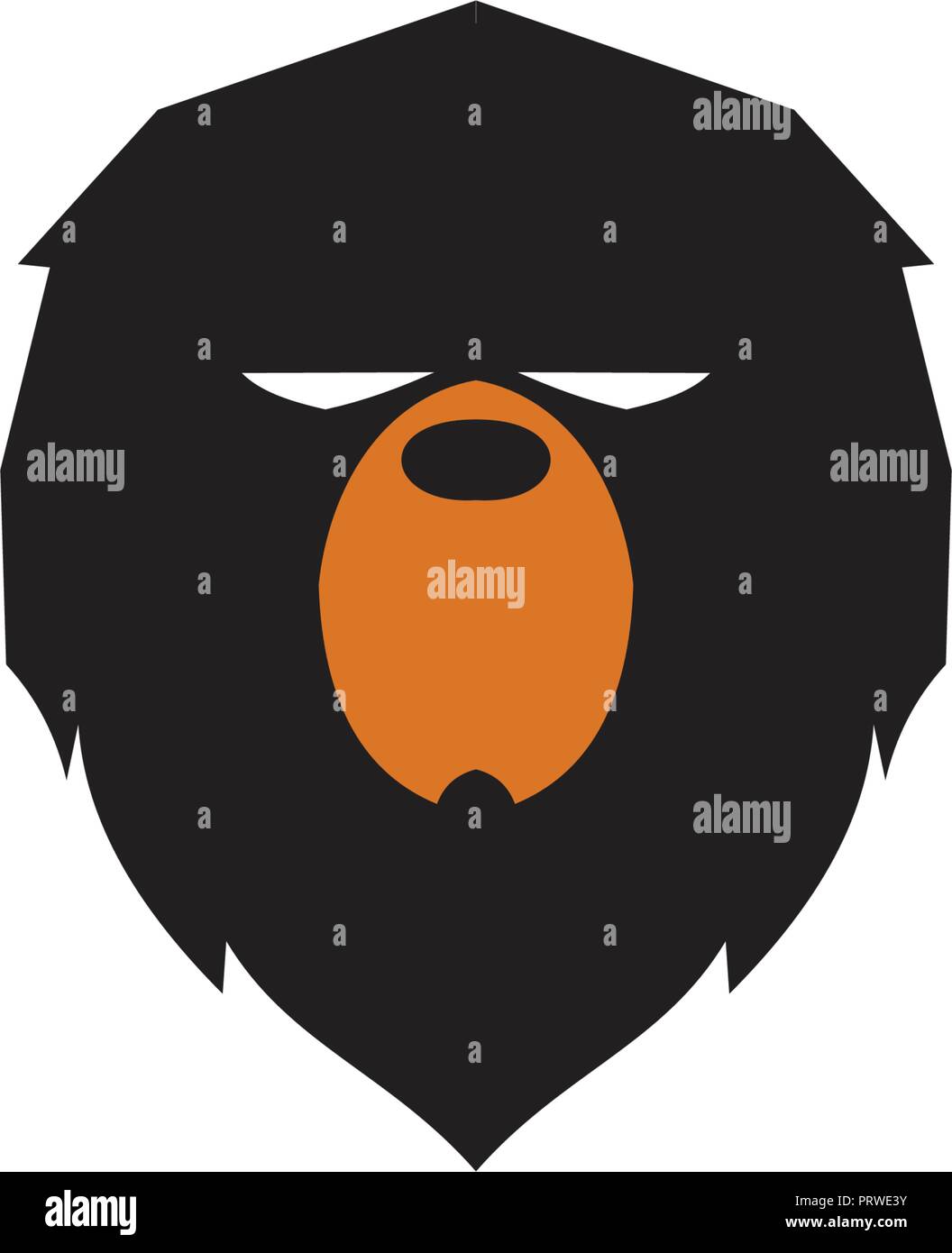 Lazy Bear head Logo Design Konzept Vorlage Stock Vektor