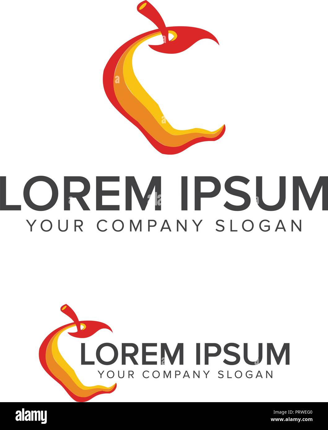 Apple Logo Design Konzept Vorlage Stock Vektor