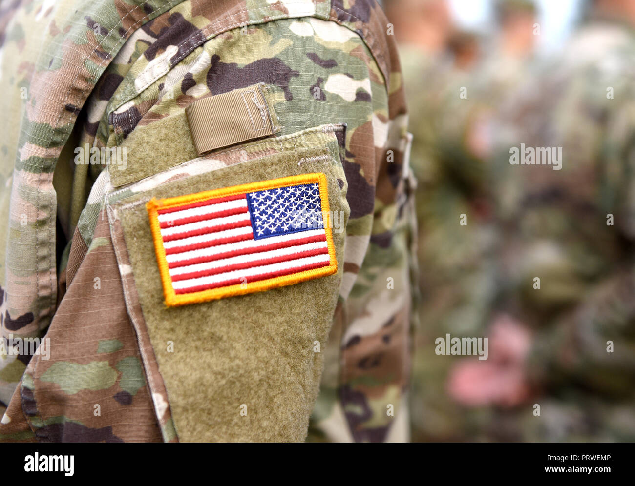 US Army uniform patch Flagge. US-Armee Stockfoto