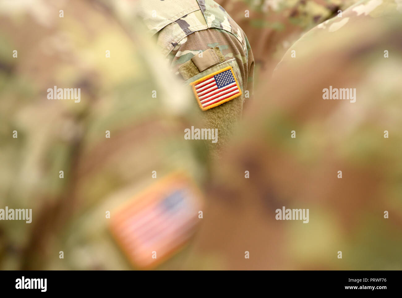 US Army uniform patch Flagge. US-Armee Stockfoto