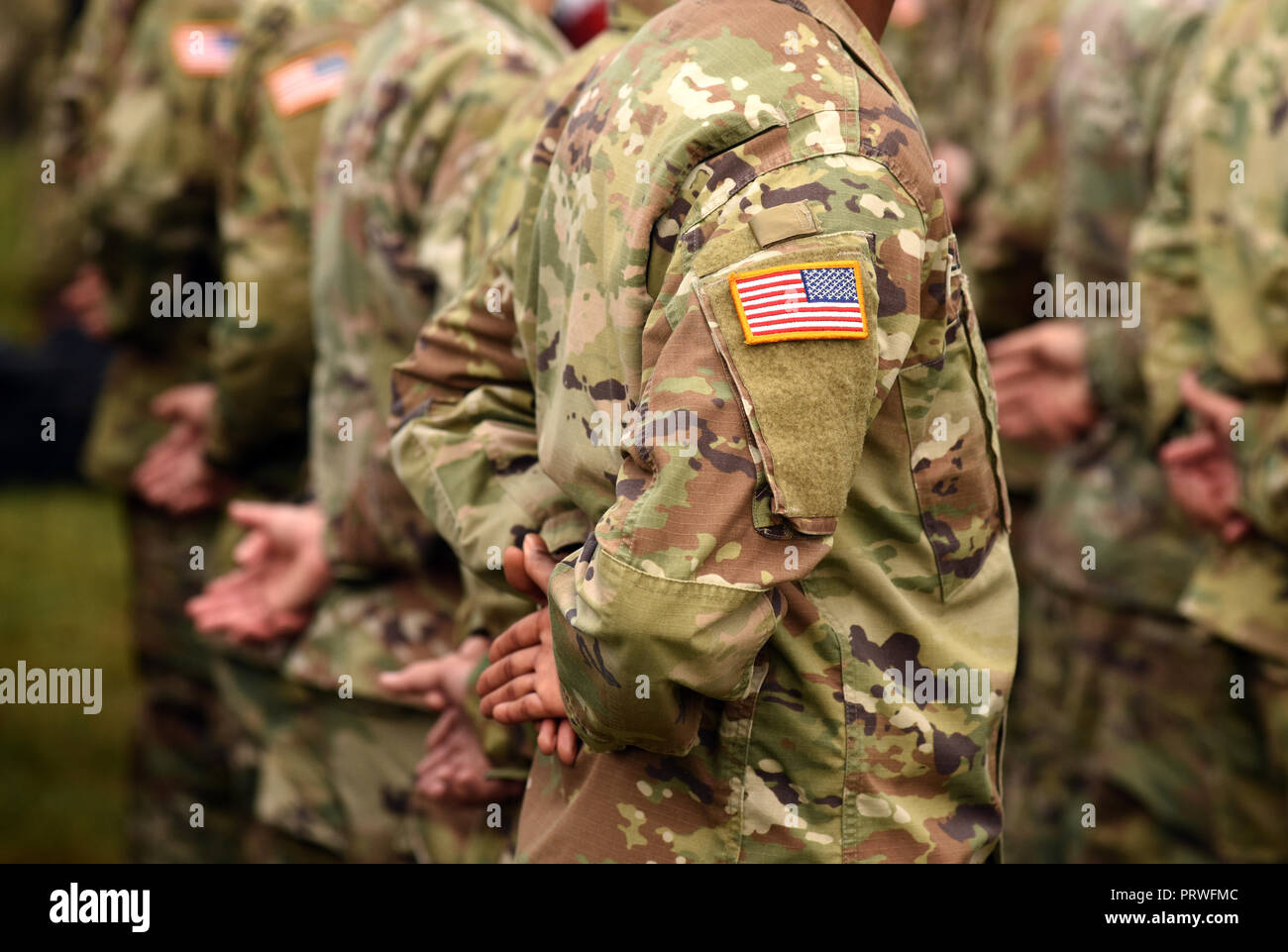 US Army uniform patch Flagge. US-Armee Stockfoto