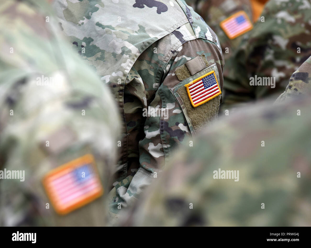 US Army uniform patch Flagge. US-Armee Stockfoto