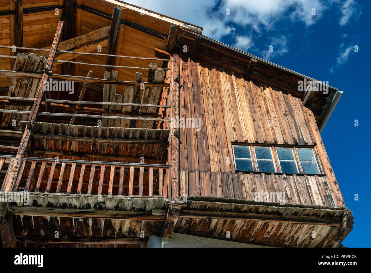 Saint-Véran, Alpen, Frankreich, 09/2016 Das Dorf Saint Veran, die höchsten in Frankreich, auf der Liste der schönsten Dörfer Frankreichs. Stockfoto