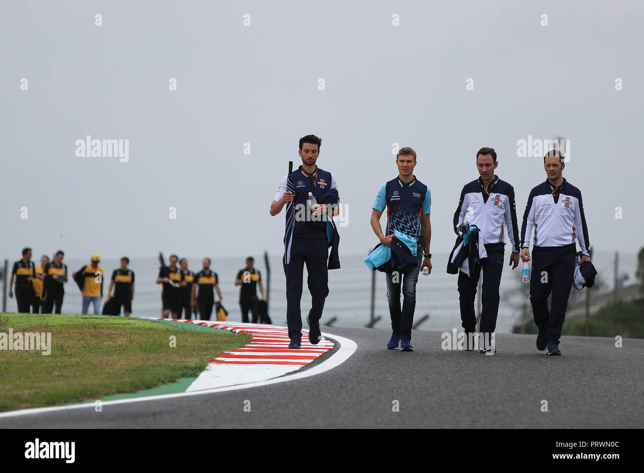 Stadt Suzuka, Japan. 4. Oktober 2018, Suzuka International Racing Course, Suzuka City, Japan; in Japan, Formel 1 Fahrer Ankünfte und Pressekonferenz; Williams Martini Racing, Sergei Sirotkin im Laufe Kredit prüfen: Aktion Plus Sport Bilder/Alamy leben Nachrichten Stockfoto