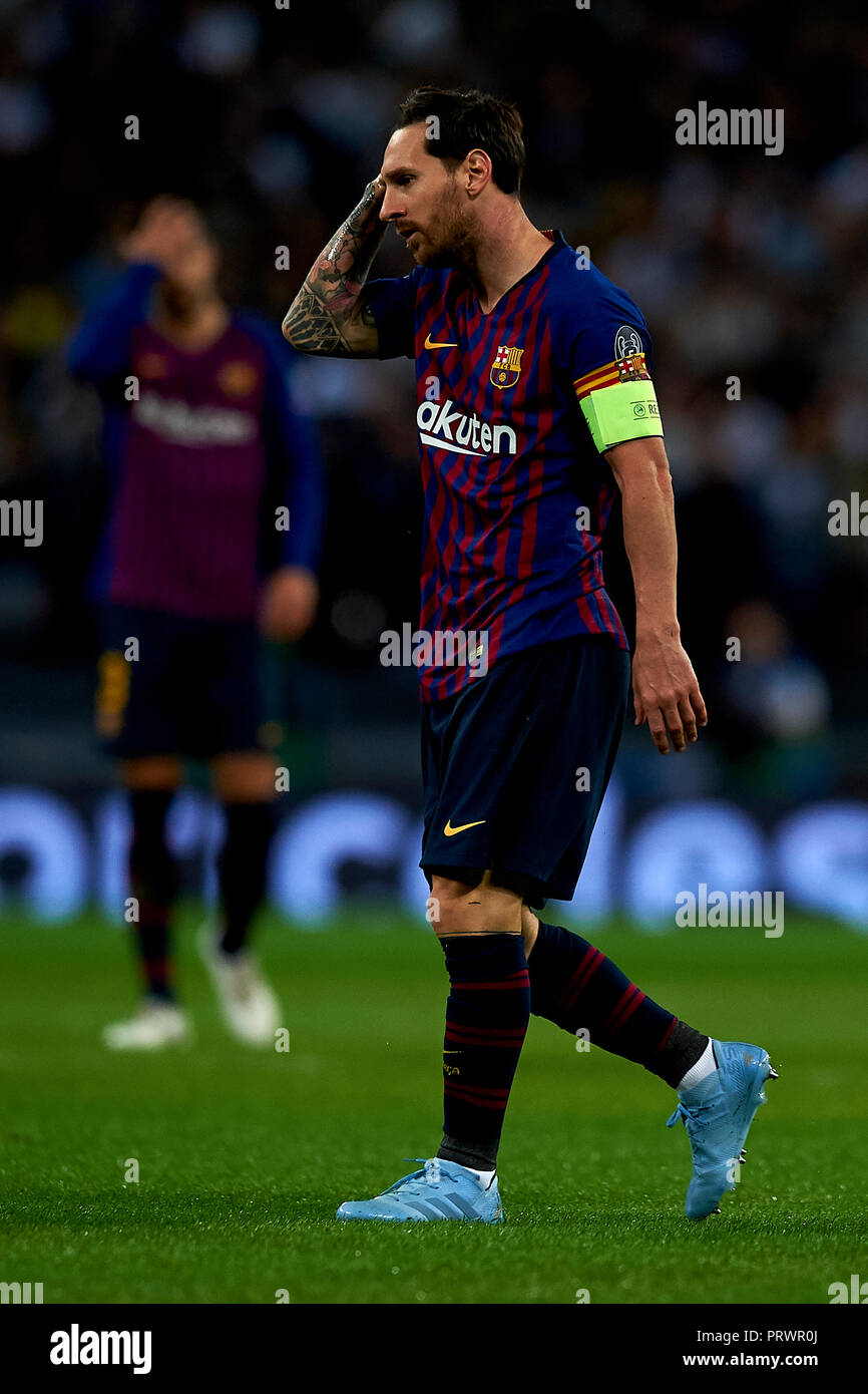 London, Großbritannien. 3. Okt 2018. Lionel Messi Barcelona während der Gruppe B Spiel der UEFA Champions League zwischen Tottenham Hotspurs und FC Barcelona im Wembley Stadion am Oktober 03, 2018 in London, England. Credit: José Bretón/Alamy leben Nachrichten Stockfoto