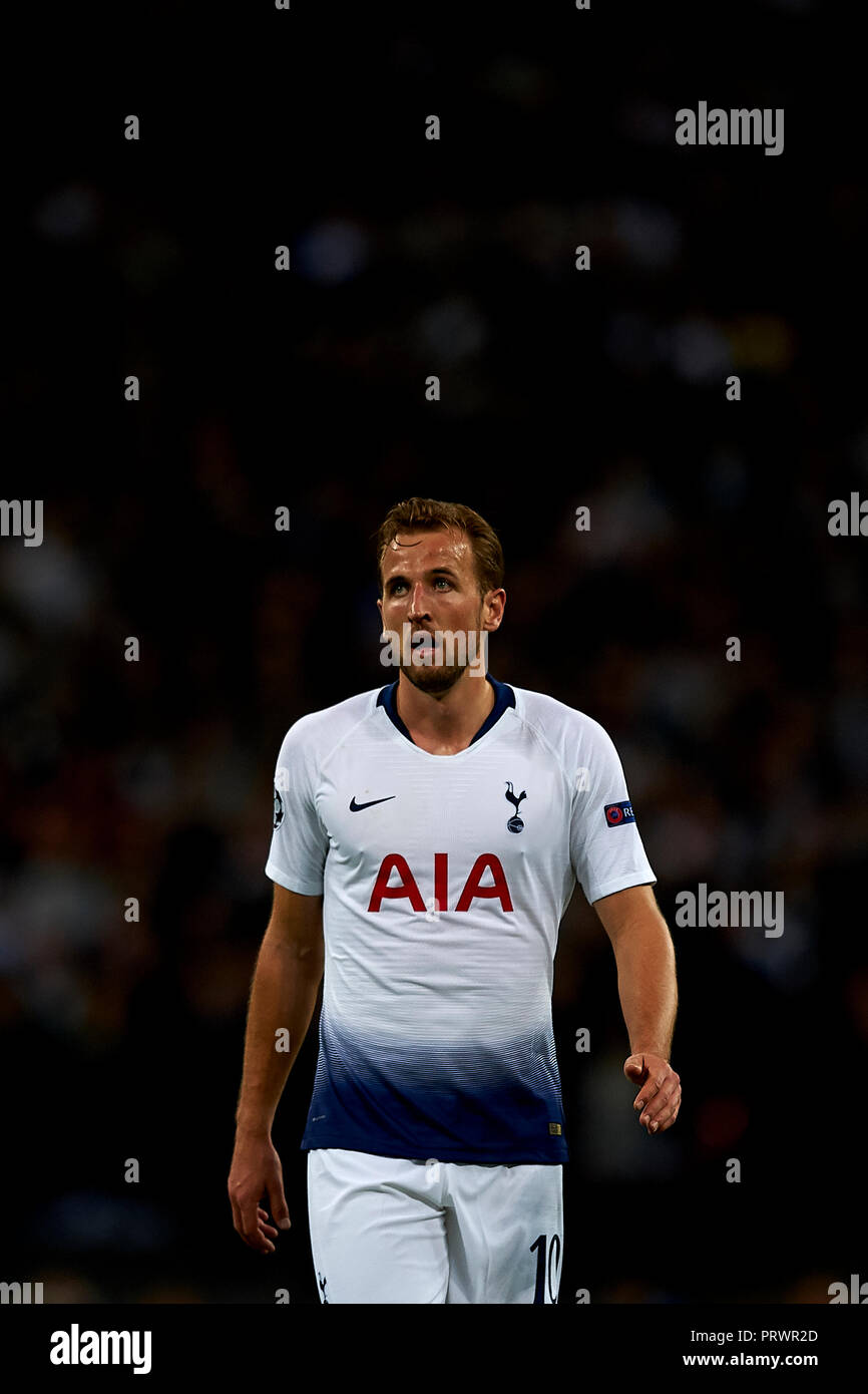 London, Großbritannien. 3. Okt 2018. Harry Kane von Tottenham während der Gruppe B Spiel der UEFA Champions League zwischen Tottenham Hotspurs und FC Barcelona im Wembley Stadion am Oktober 03, 2018 in London, England. Credit: José Bretón/Alamy leben Nachrichten Stockfoto
