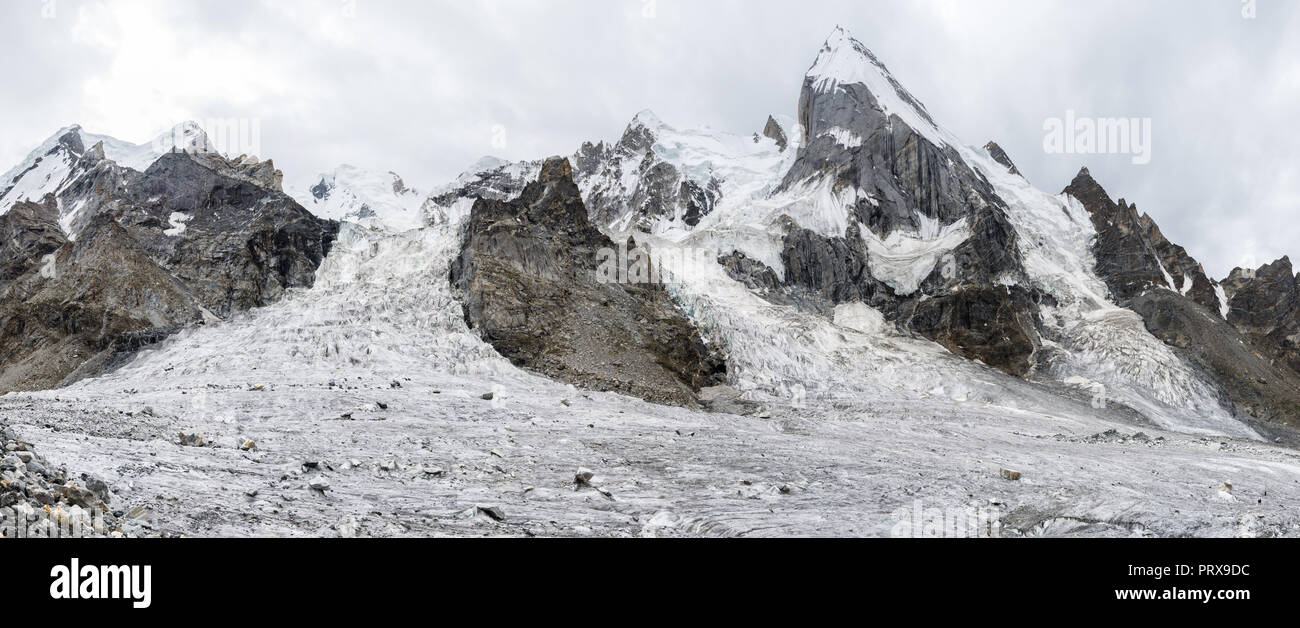 Laila Gondogoro Peak, Gletscher, Karakoram, Pakistan Stockfoto