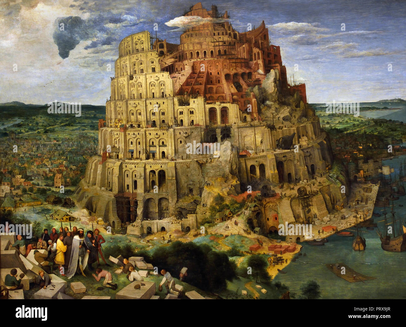 Turm von Babel 1563 Pieter Bruegel (auch Brueghel der Ältere (1525-1530) - 1569) war der bedeutendste Künstler der Niederländischen und Flämischen Renaissance Maler, Belgien, belgische, niederländische, der in den Niederlanden. Stockfoto Turm von Babel 1563 Pieter Bruegel (auch Brueghel der Ältere (1525-1530) - 1569) war der bedeutendste Künstler der Niederländischen und Flämischen Renaissance Maler, Belgien, belgische, niederländische, der in den Niederlanden. Stockfoto