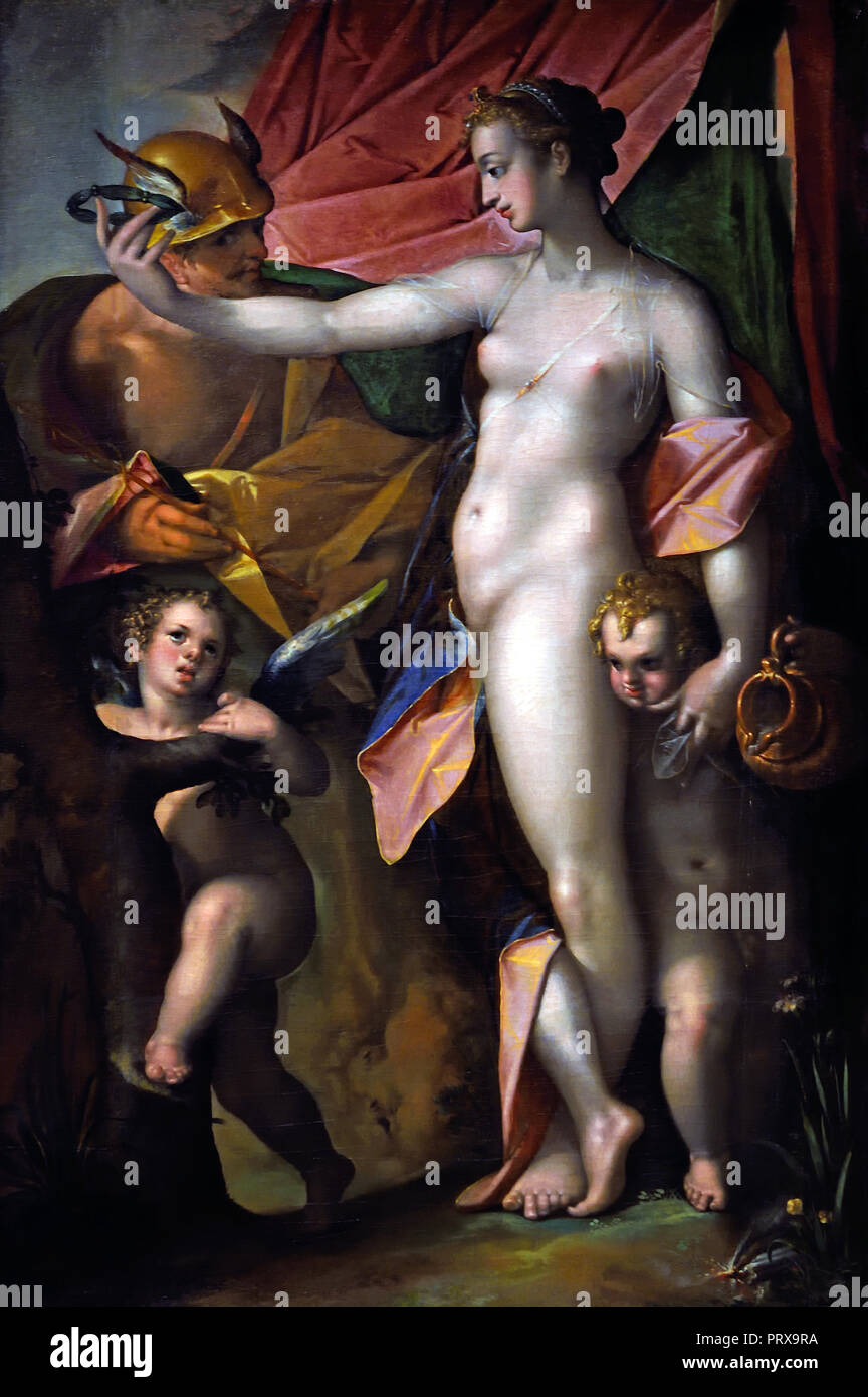 Venus und Merkur 1595 Bartholomeus Spranger 1546-1611 Flämischen belgischen Belgien griechische, römische, Mythologie, (Mythen bestehen oft aus heiligen Erzählungen über Götter), Stockfoto