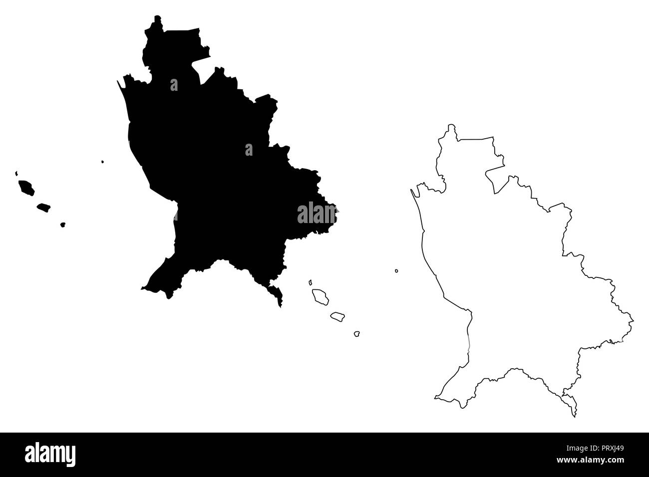 Nayarit (Vereinigte mexikanische Staaten, Mexiko, Bundesrepublik) Karte Vektor-illustration, kritzeln Skizze freier und souveräner Staat von Nayarit (Insel Marías Stock Vektor