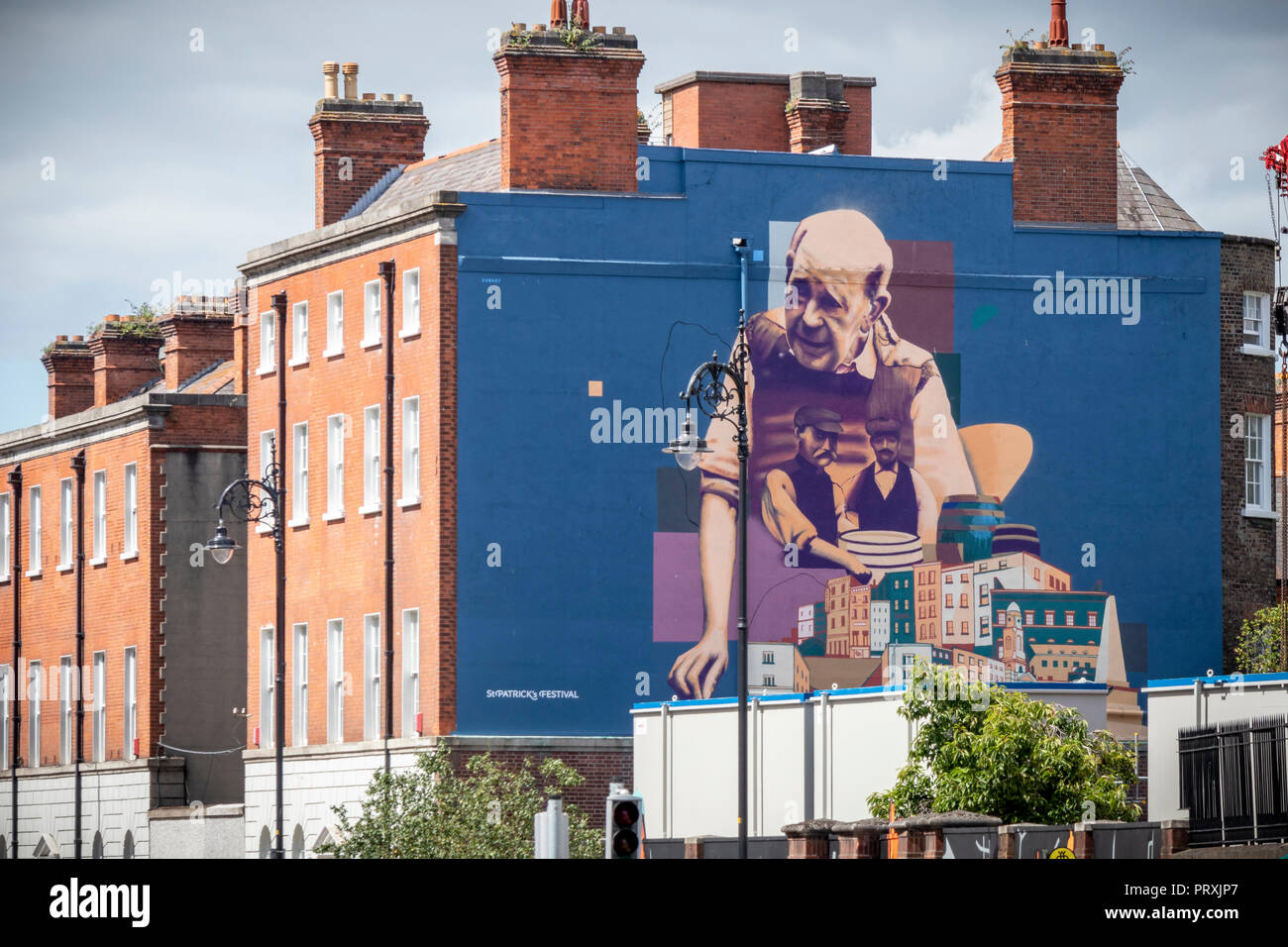 Wandbild im Stadtzentrum von Dublin, Irland. Stockfoto