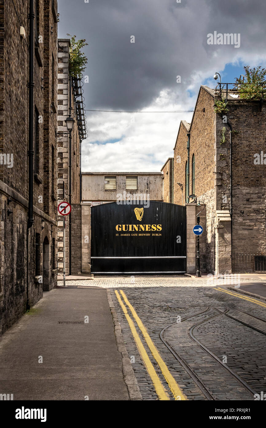 Guinness alte Fabrik Tore, Dublin, Irland. Stockfoto