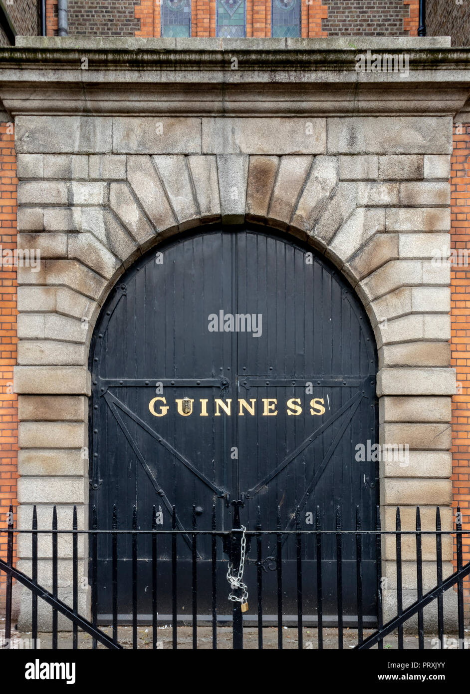 Guinness alte Fabrik Türen, Dublin, Irland. Stockfoto