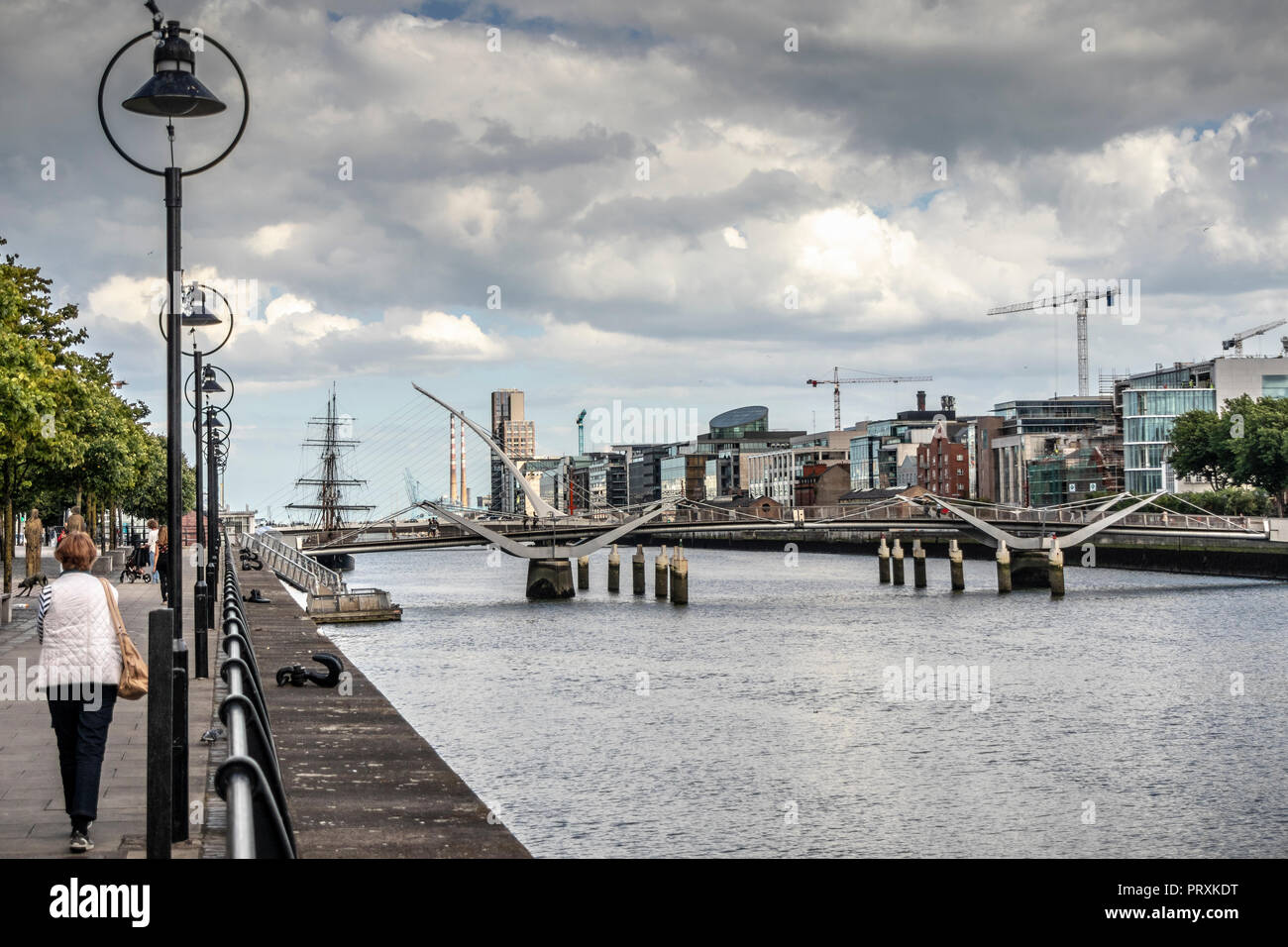 Sean O'Casey Brücke, Südost Innere Stadt, Dublin, Irland Stockfoto