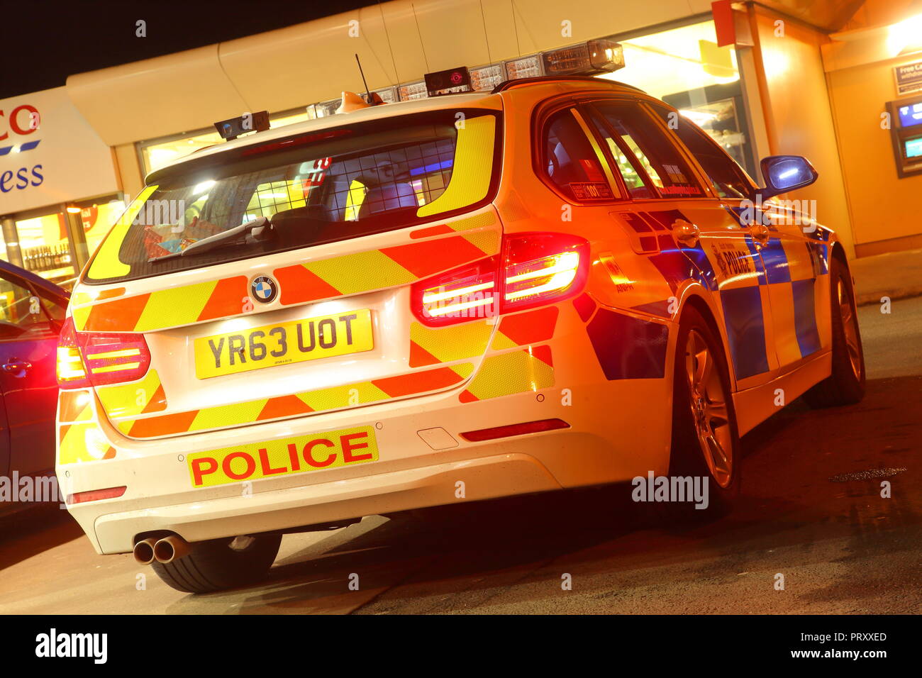 Polizei BMW Verkehr Auto in Doncaster aus South Yorkshire Police Force. Stockfoto