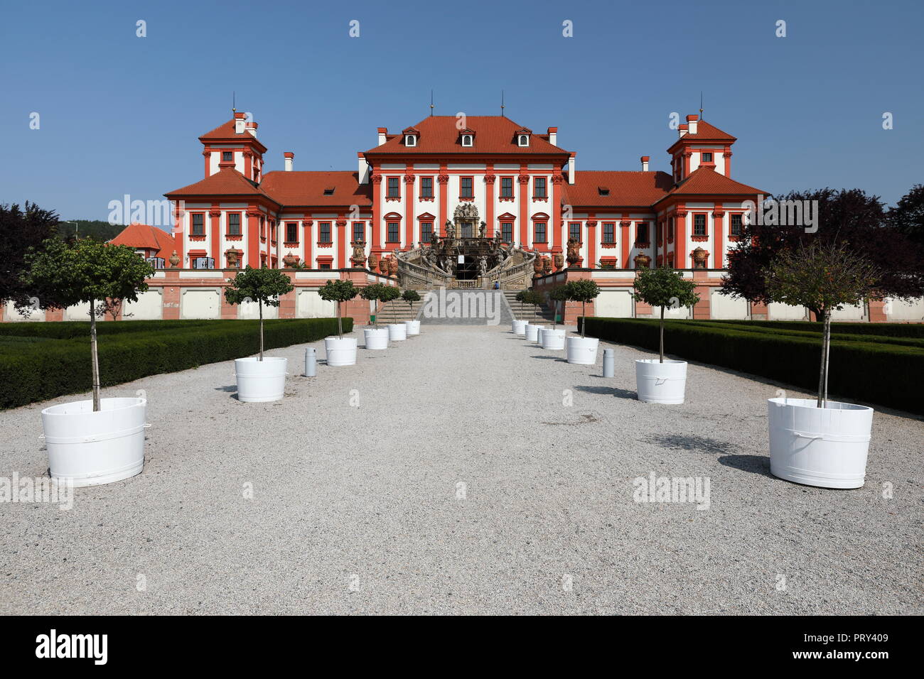 Troja Palace, ein barockes Palais in Prag, Tschechische Republik. Für den Grafen von Sternberg erbaut. Die derzeit von der Stadt Prag. Stockfoto