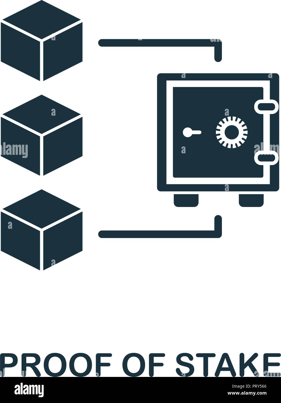 Nachweis der Beteiligung Symbol. Schwarzweiß-Design von blockchain Sammlung. UX und UI. Pixel Perfect Nachweis der Beteiligung Symbol. Für Web-Design, Anwendungen, Software, Stock Vektor