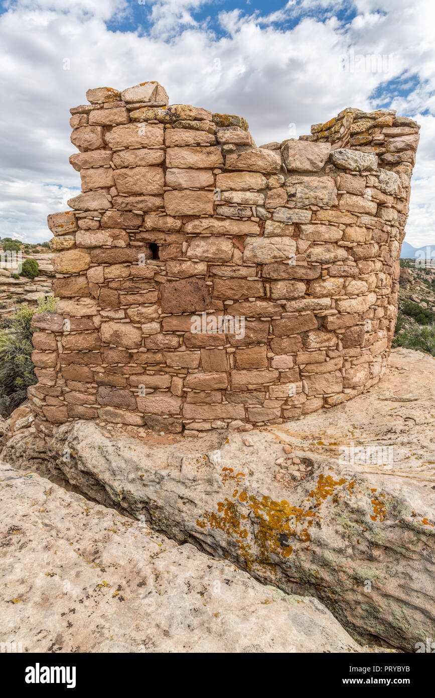 Turm-Punkt, Hovenweep National Monument in Utah. Stockfoto