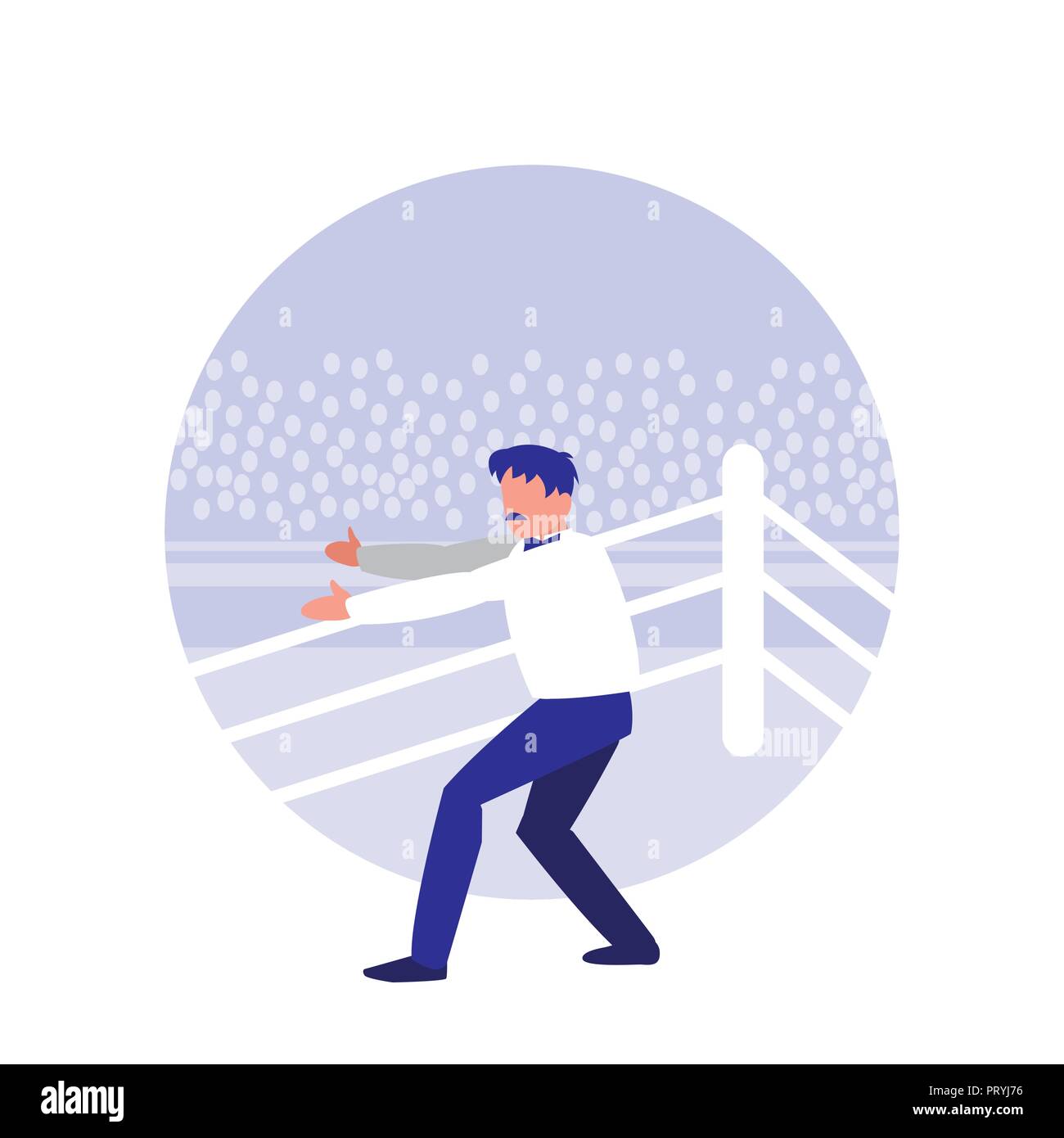 Boxing Schiedsrichter avatar Charakter Vector Illustration Design Stock Vektor