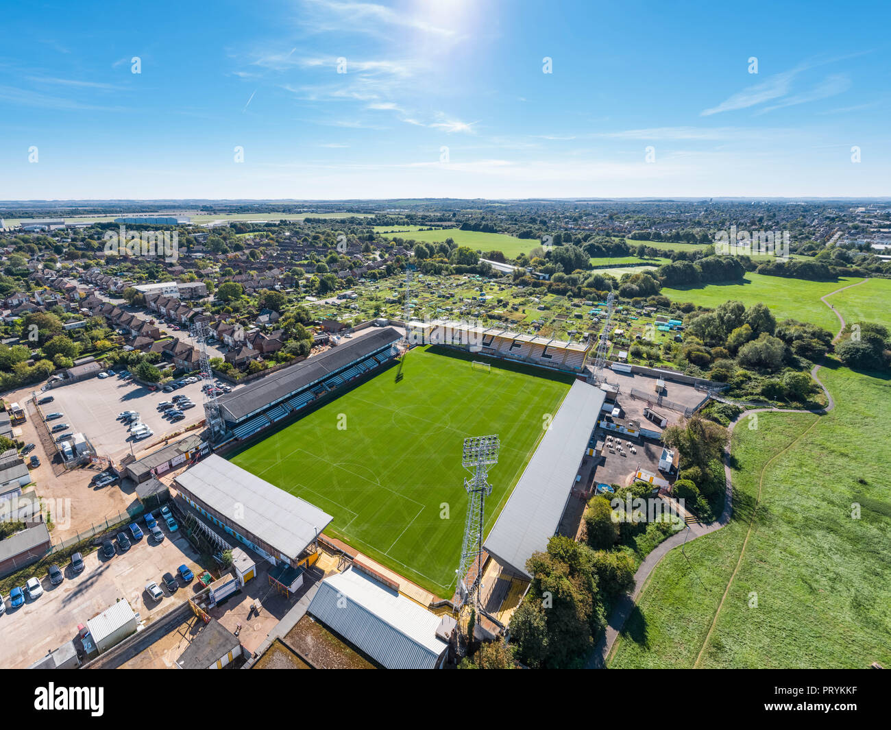 Cambridge United Football Stadion Stockfoto