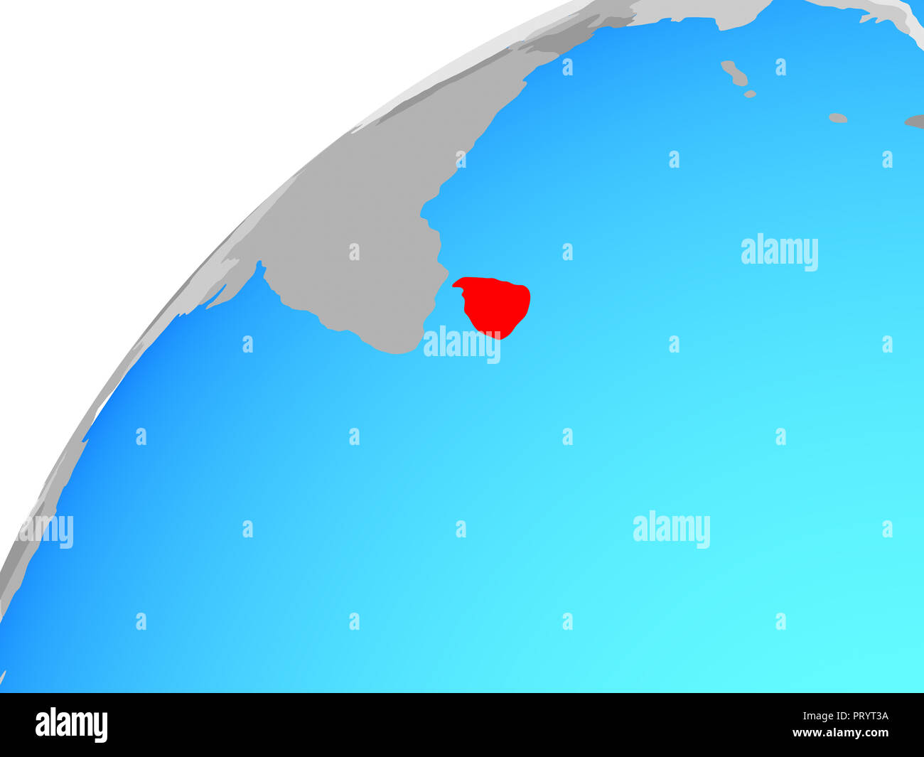 Sri Lanka auf der ganzen Welt. 3D-Darstellung. Stockfoto
