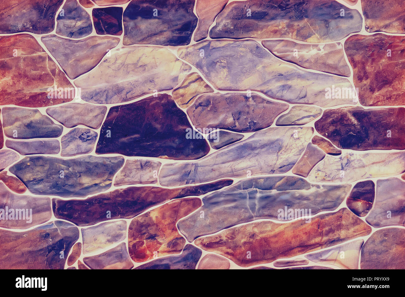 Unendliche nahtlose Textur von Stein im Hintergrund. Stockfoto