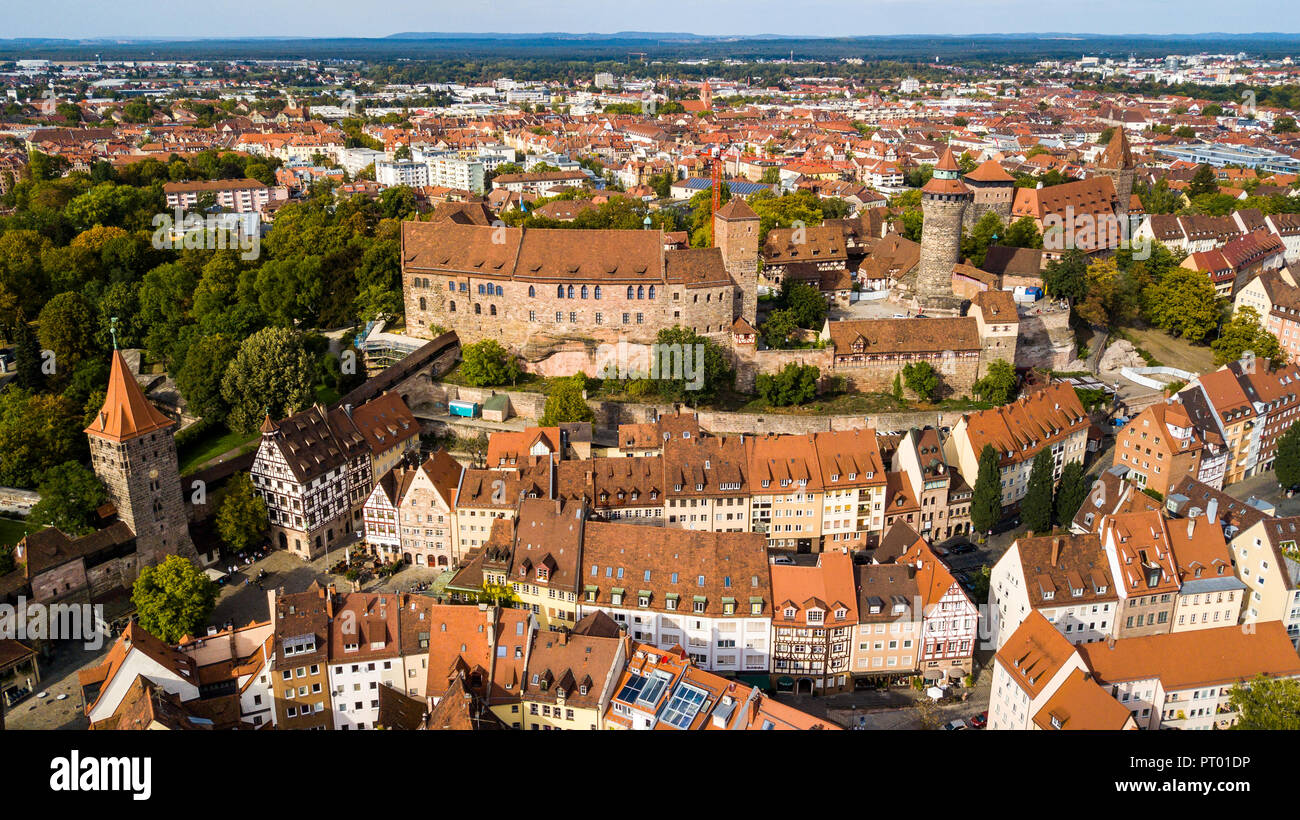 Kaiserburg Nürnberg, Kaiserburg Nürnberg, Nürnberg, Deutschland Stockfoto