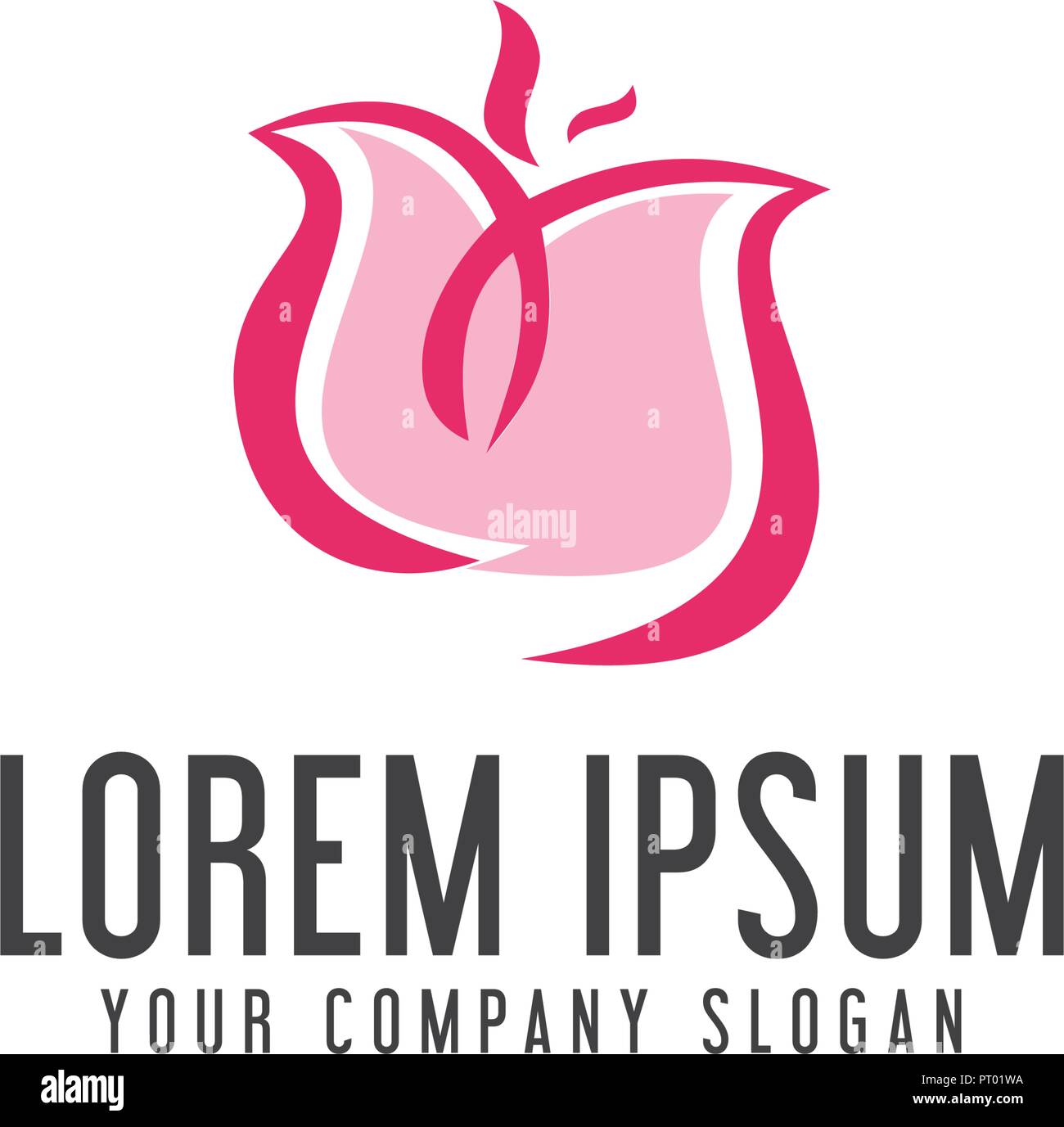 Blume Logo. Dating Hochzeit Logo Design Konzept Vorlage Stock Vektor