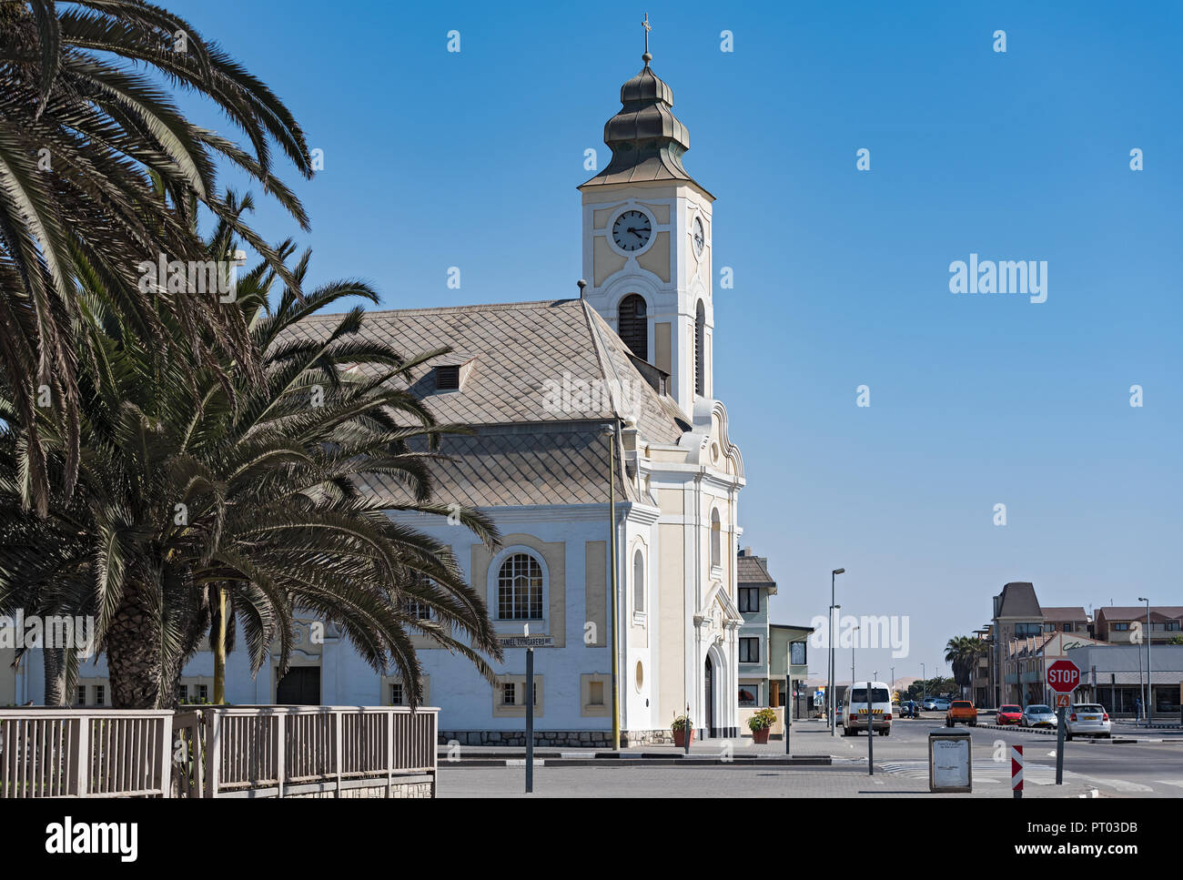 Deutschen evangelischen lutherischen Kirche, Swakopmund, Namibia. Stockfoto