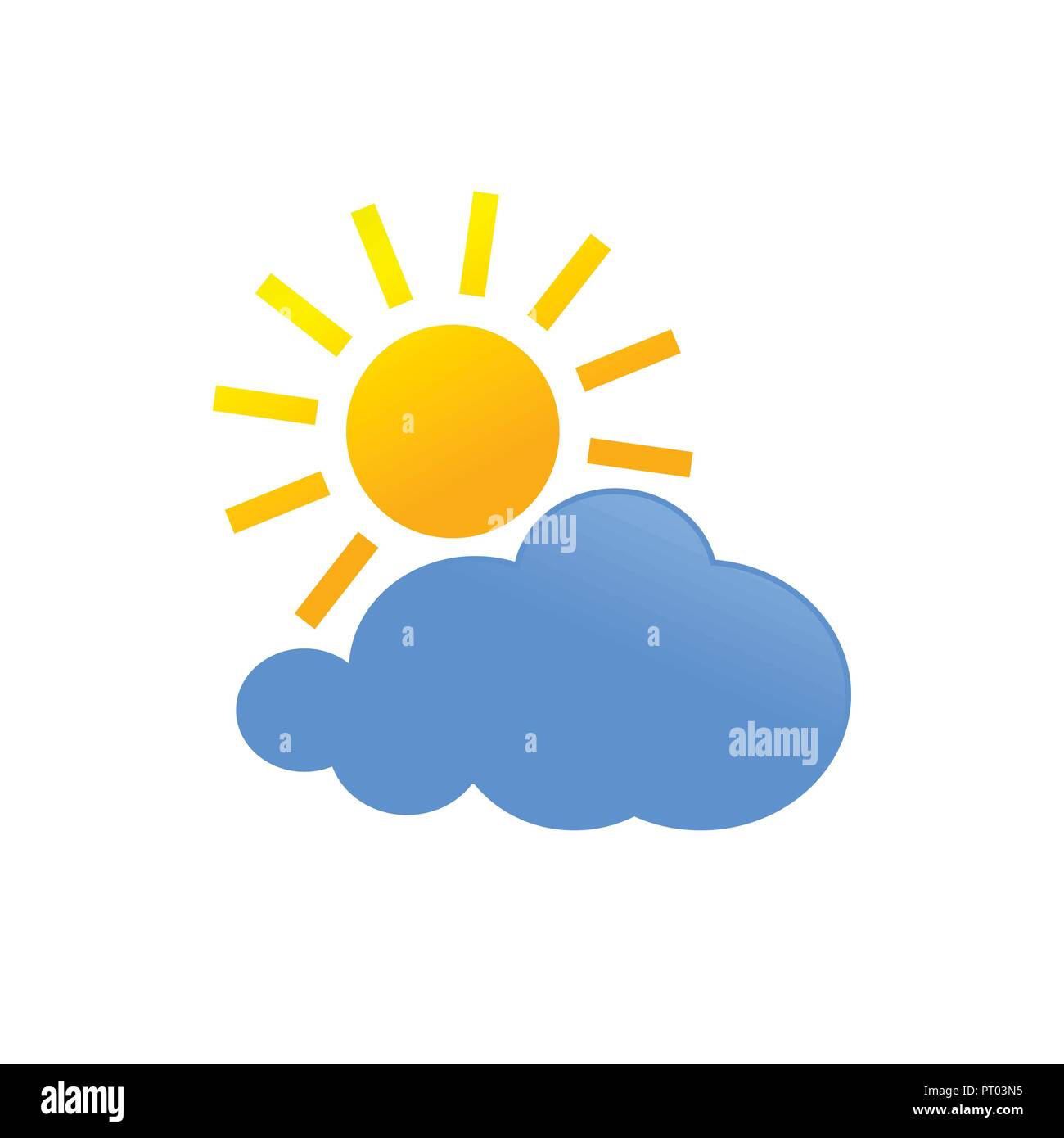 Sonnige Cloud Tageslicht Wettervorhersage Vektor Symbol Grafik Logo Design Template Stock Vektor