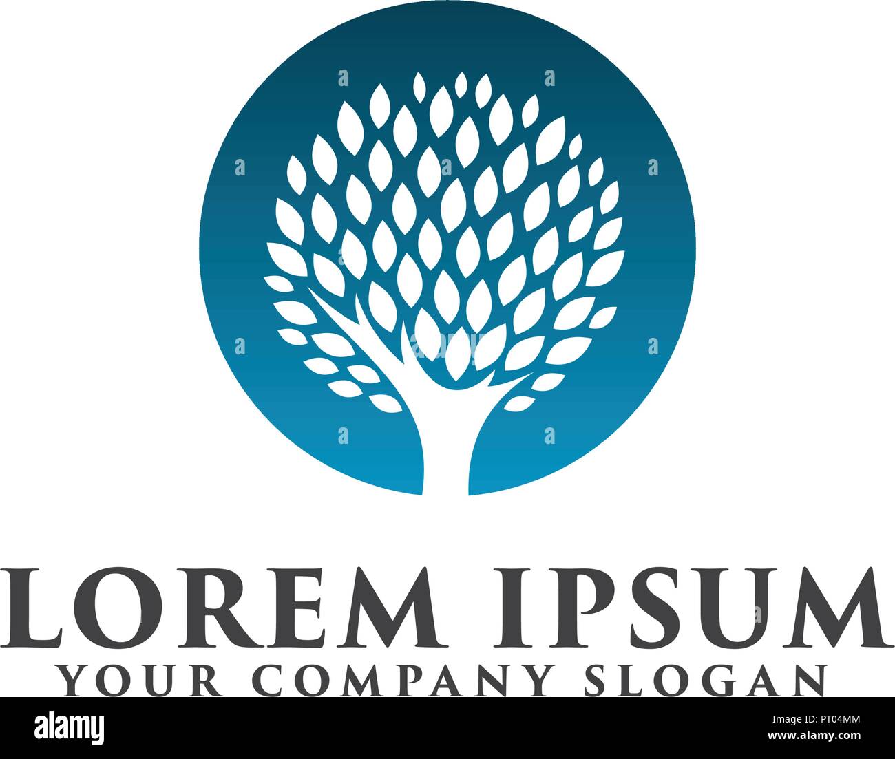 Abstrakte Baum logo Icon Design Konzept Vorlage Stock Vektor