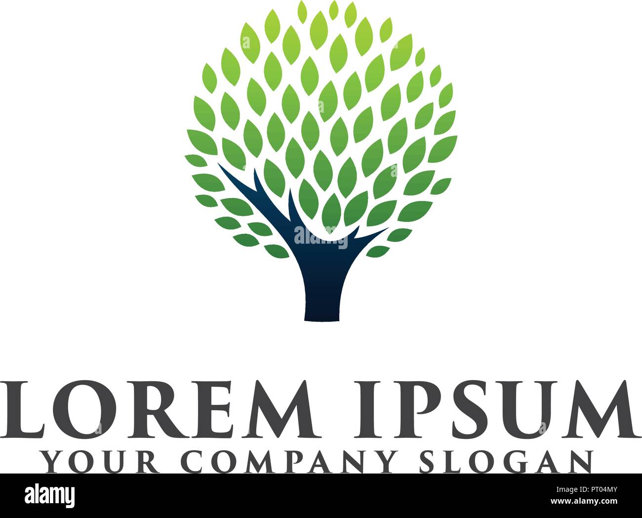 Abstrakte Baum logo Icon Design Konzept Vorlage Stock Vektor