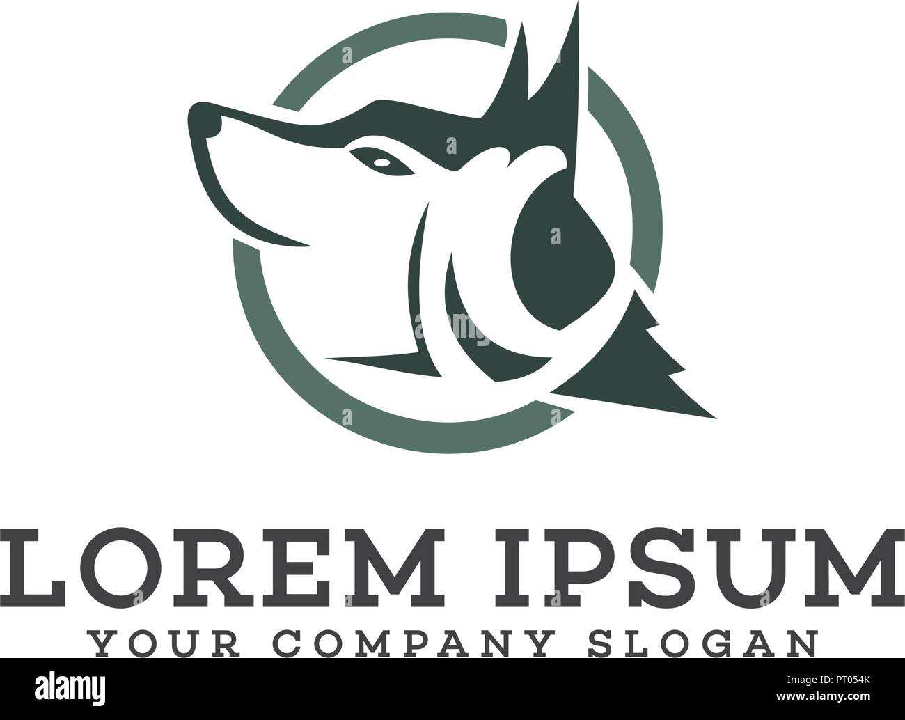 Hund Logo Design Konzept Vorlage Stock Vektor